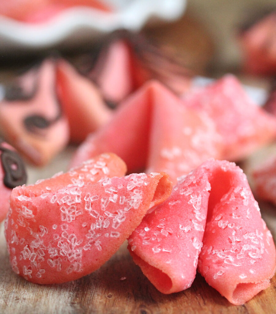 Decorated Strawberry Fortune Cookies