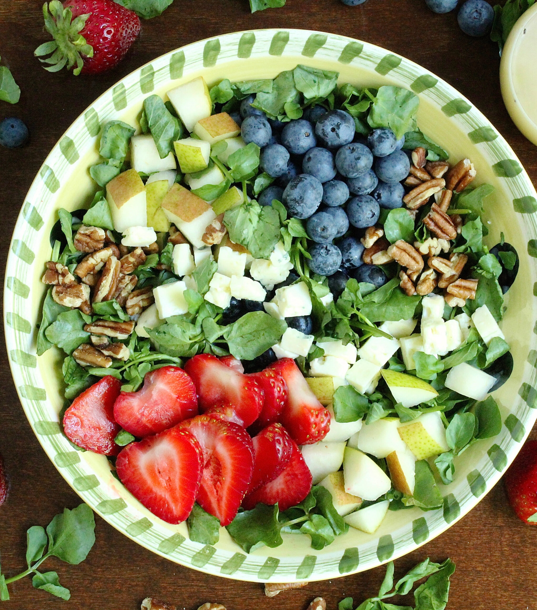 Berries and Pear Watercress Salad with Poppy Seed Vinaigrette