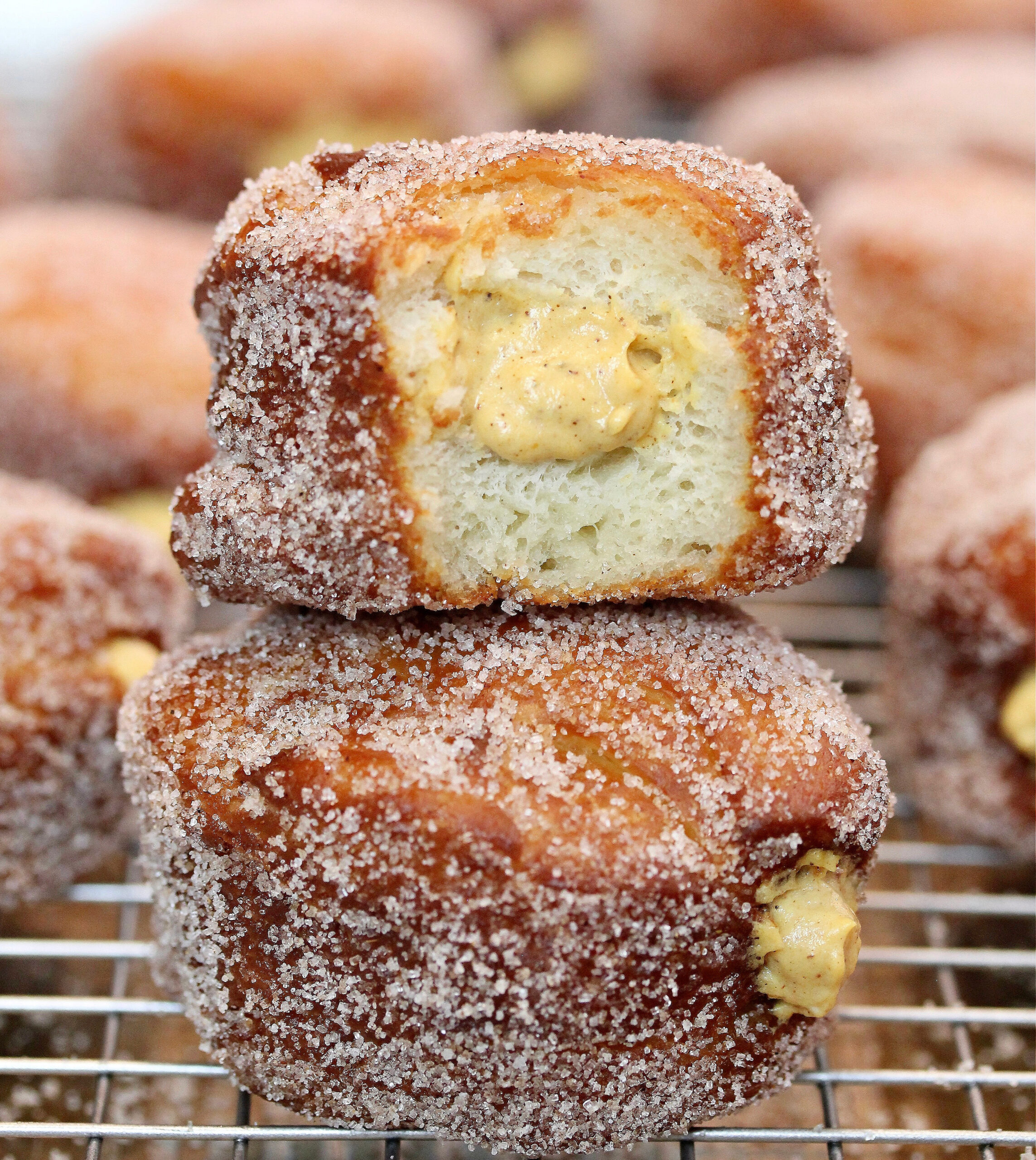 Pumpkin Cream Cheese Filled Donuts