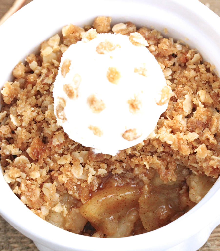 Microwave Apple Crisp for One