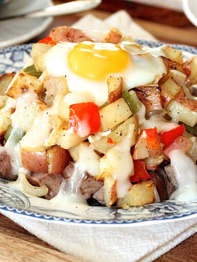 Sheet Pan Home Fries with Steak and Eggs