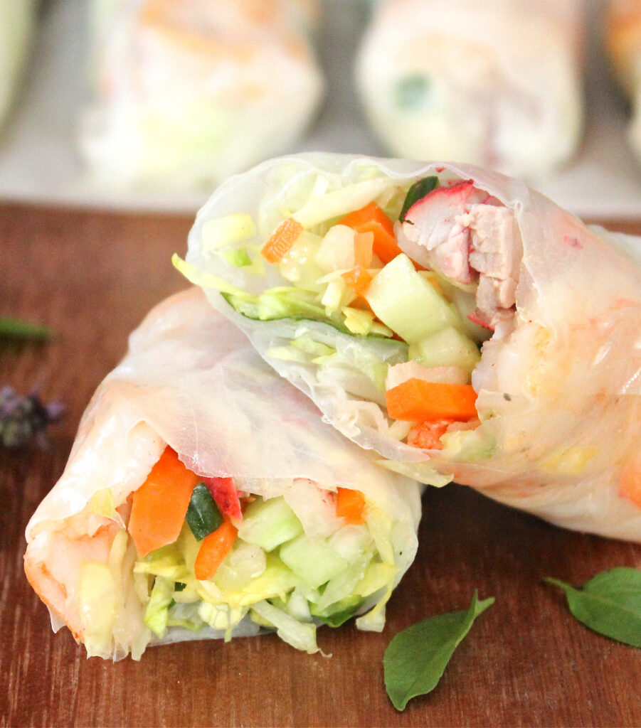 Roast Pork and Sesame Shrimp Summer Rolls (Gỏi Cuốn)