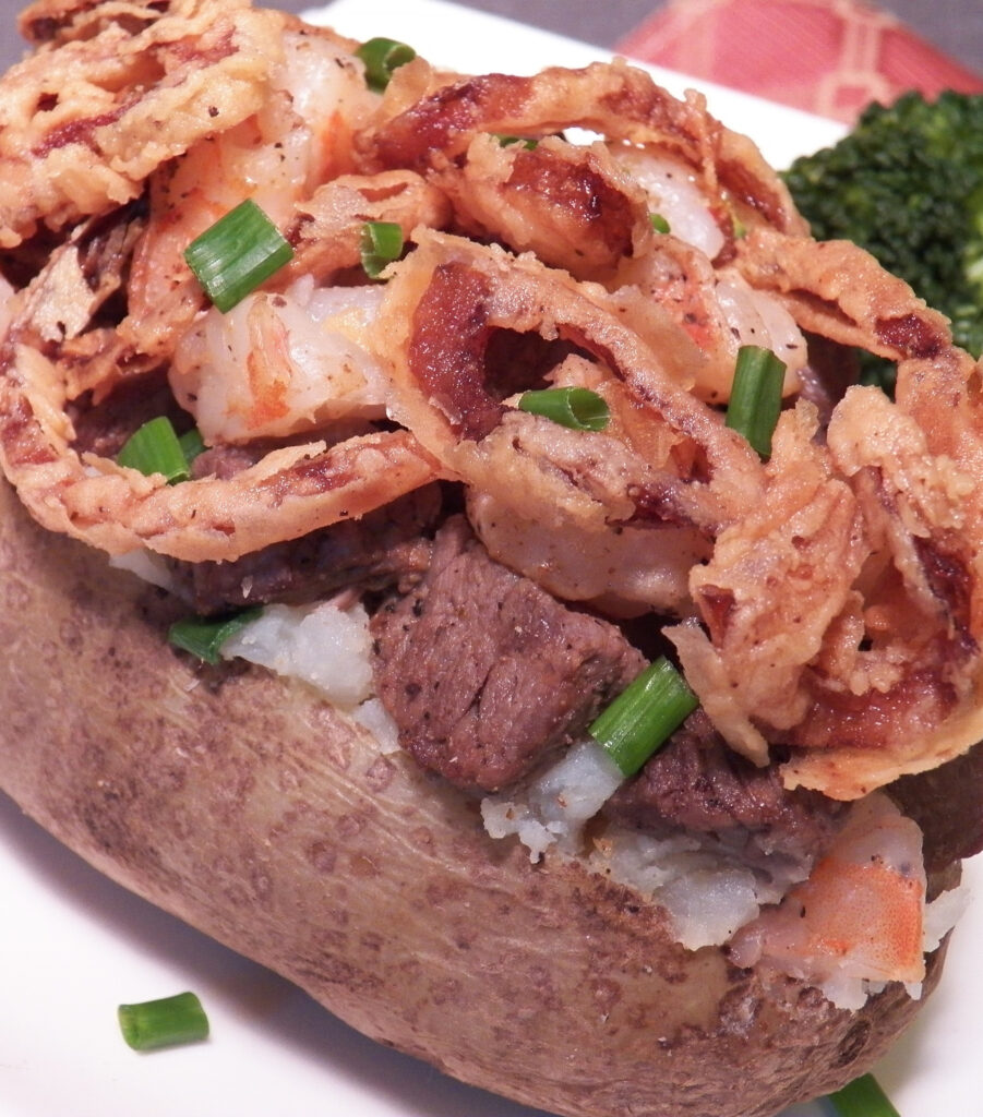 Surf and Turf Stuffed Potatoes 