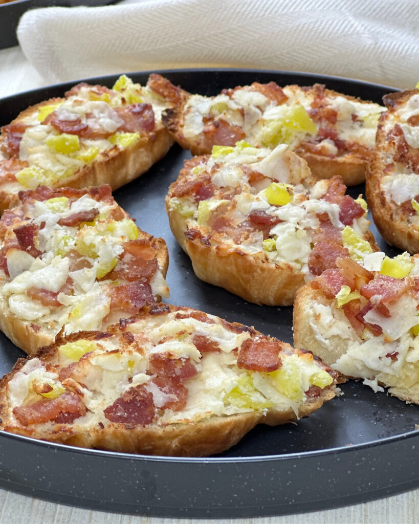 Bacon Cheese Croissant Toasts