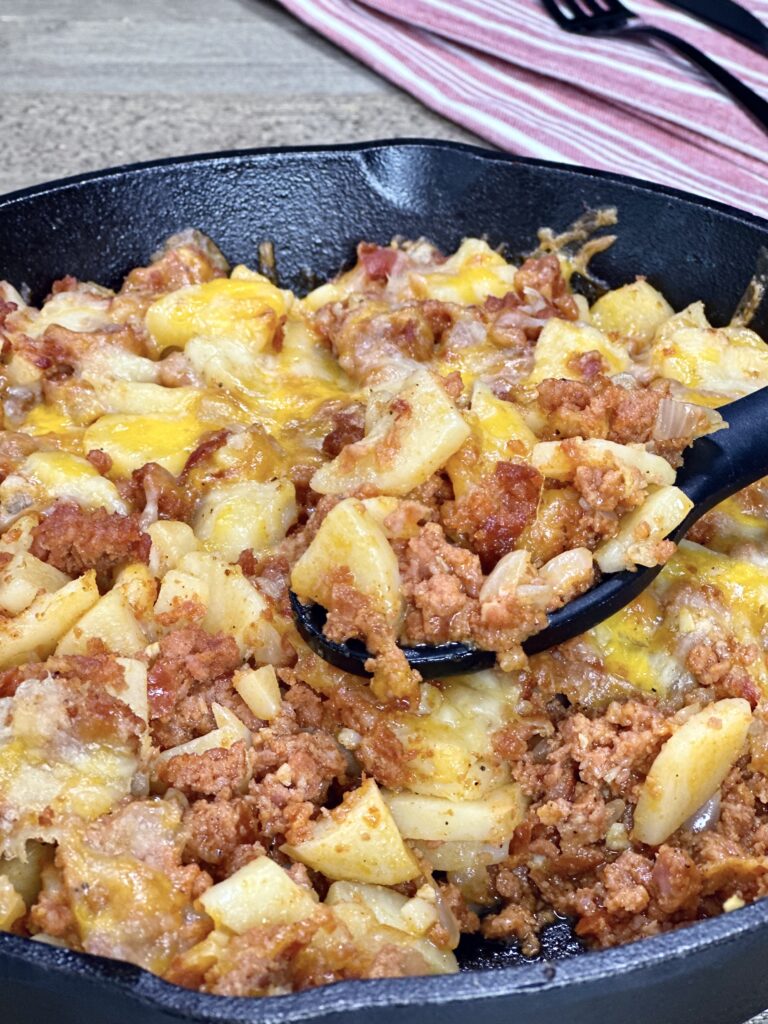 Cheesy Linguica and Potato Bake