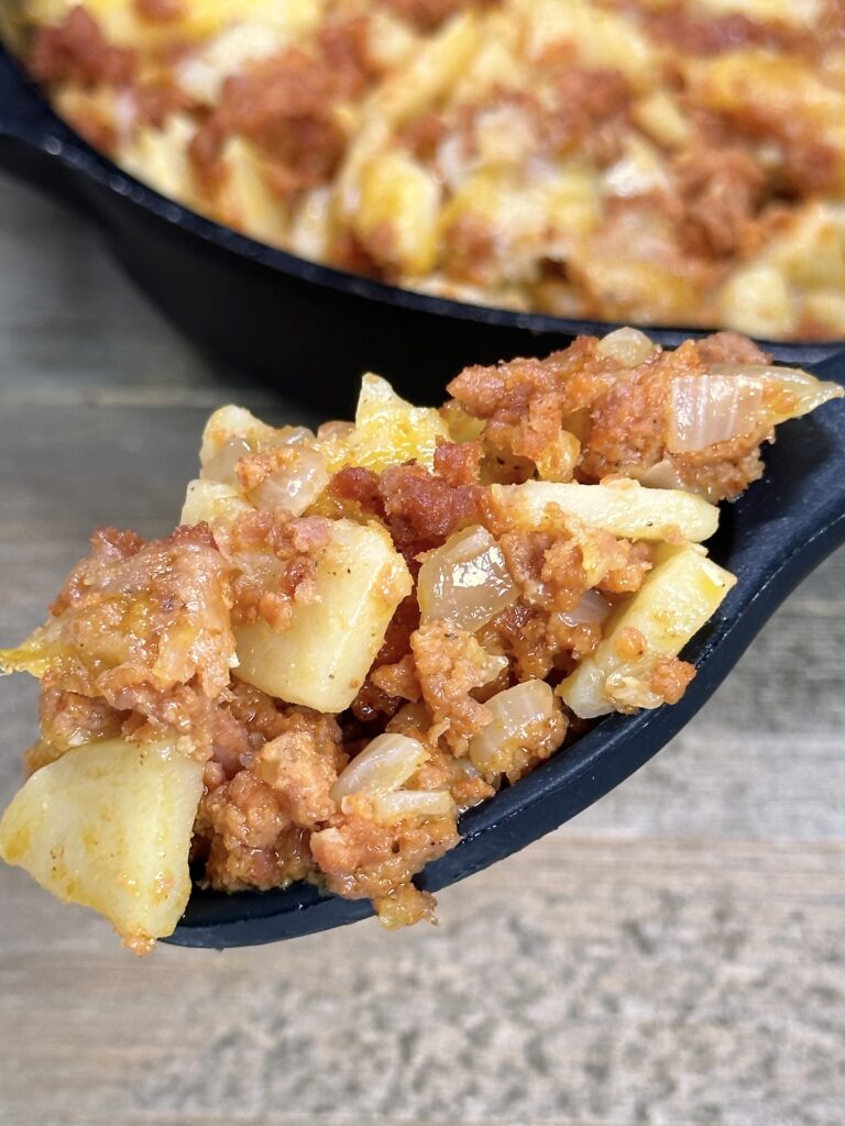 Cheesy Linguica and Potato Bake