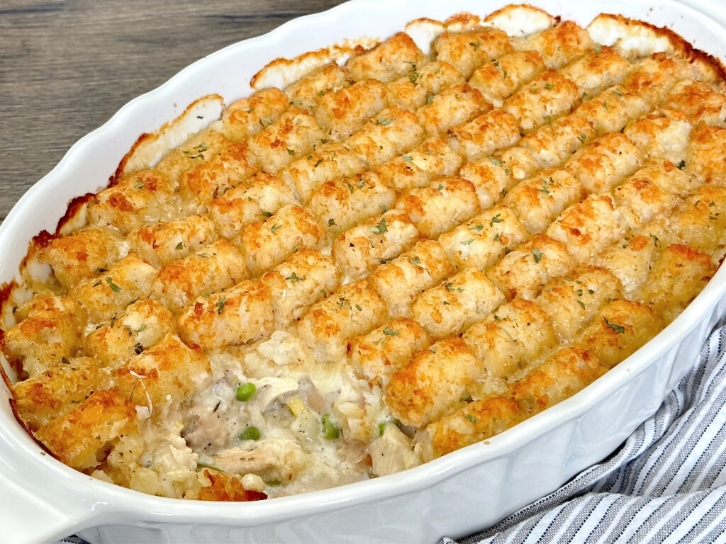 Turkey Vegetable Tater Tot Hotdish