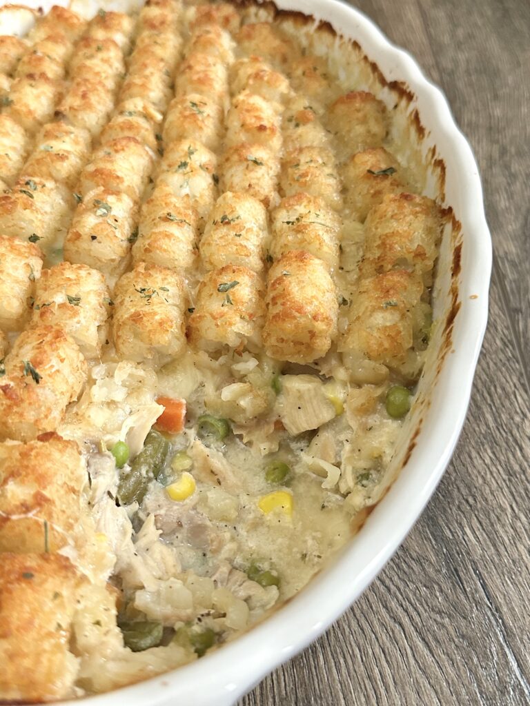 Turkey Vegetable Tater Tot Hotdish