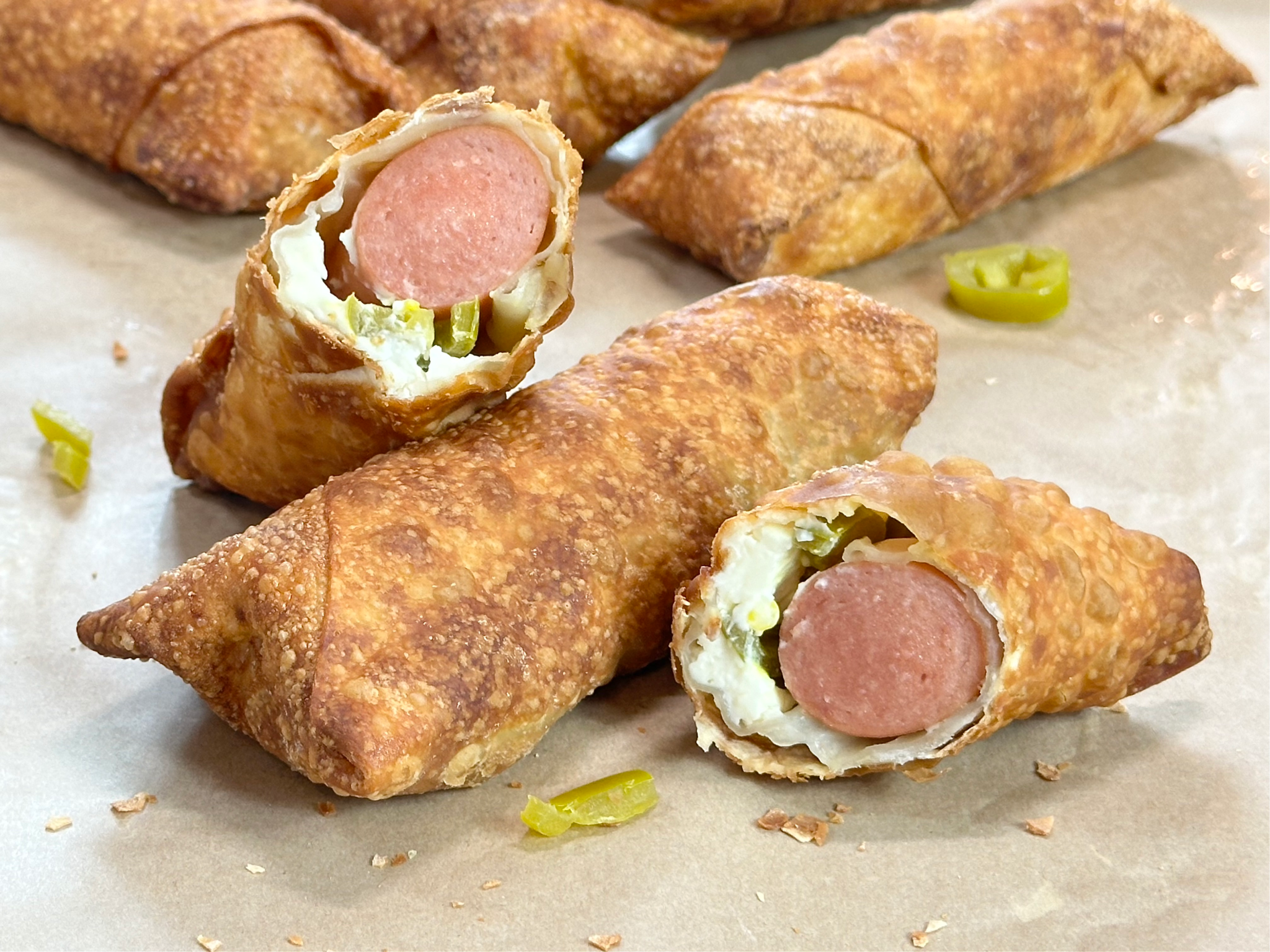 Hot Dog Egg Rolls