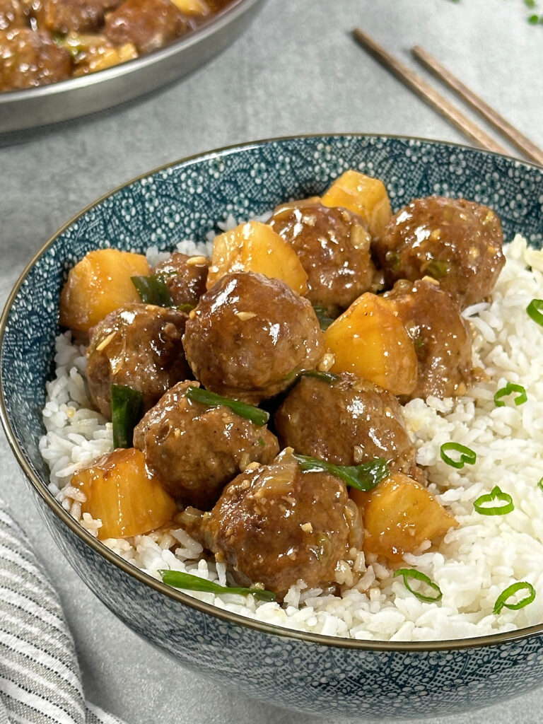 Mongolian Beef Meatballs with Pineapple