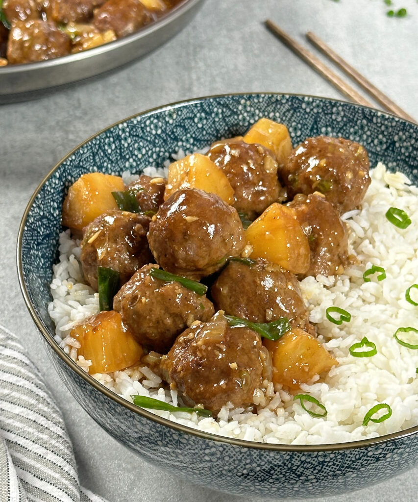 Mongolian Beef Meatballs with Pineapple