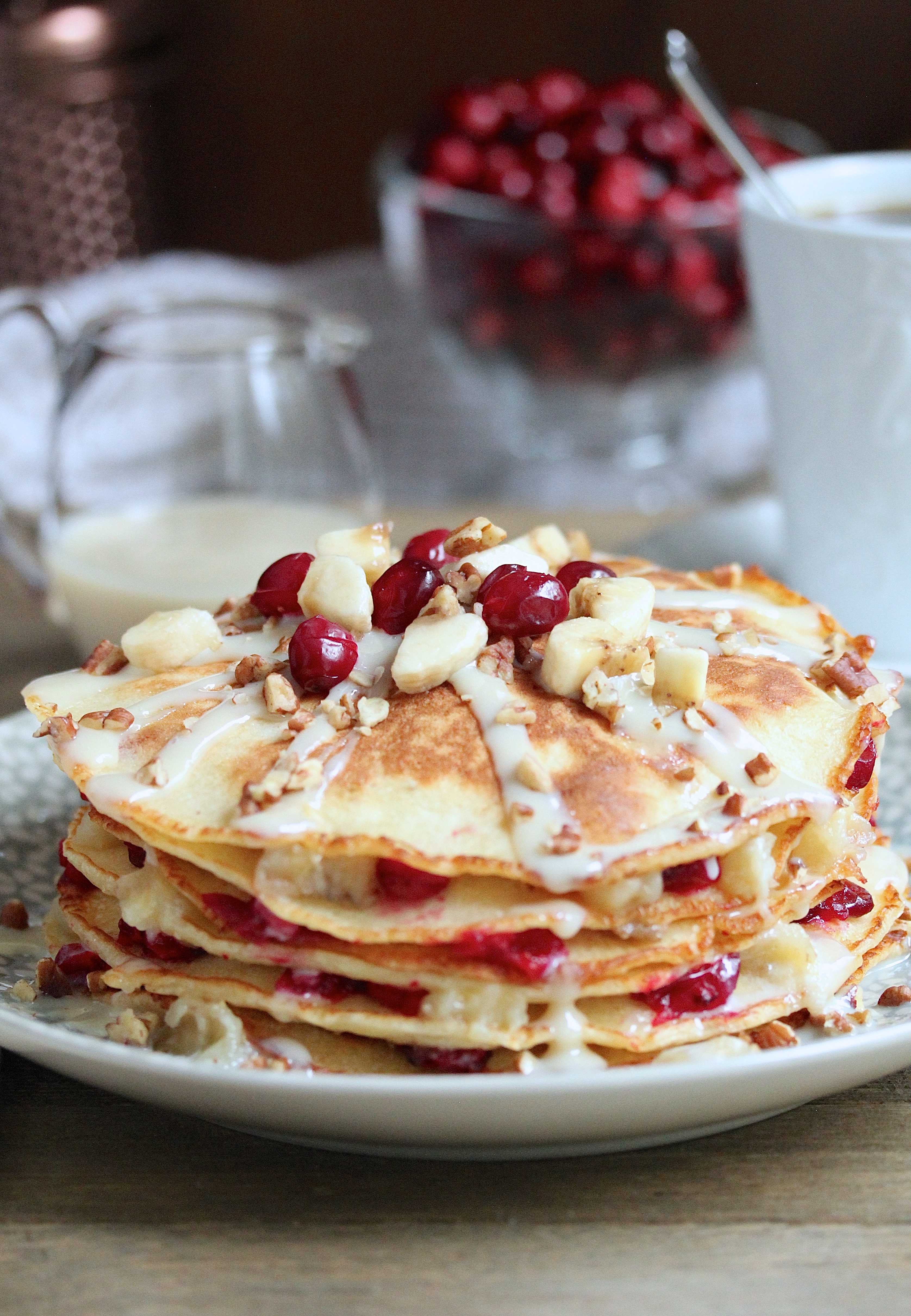 Cranberry Banana Pancakes