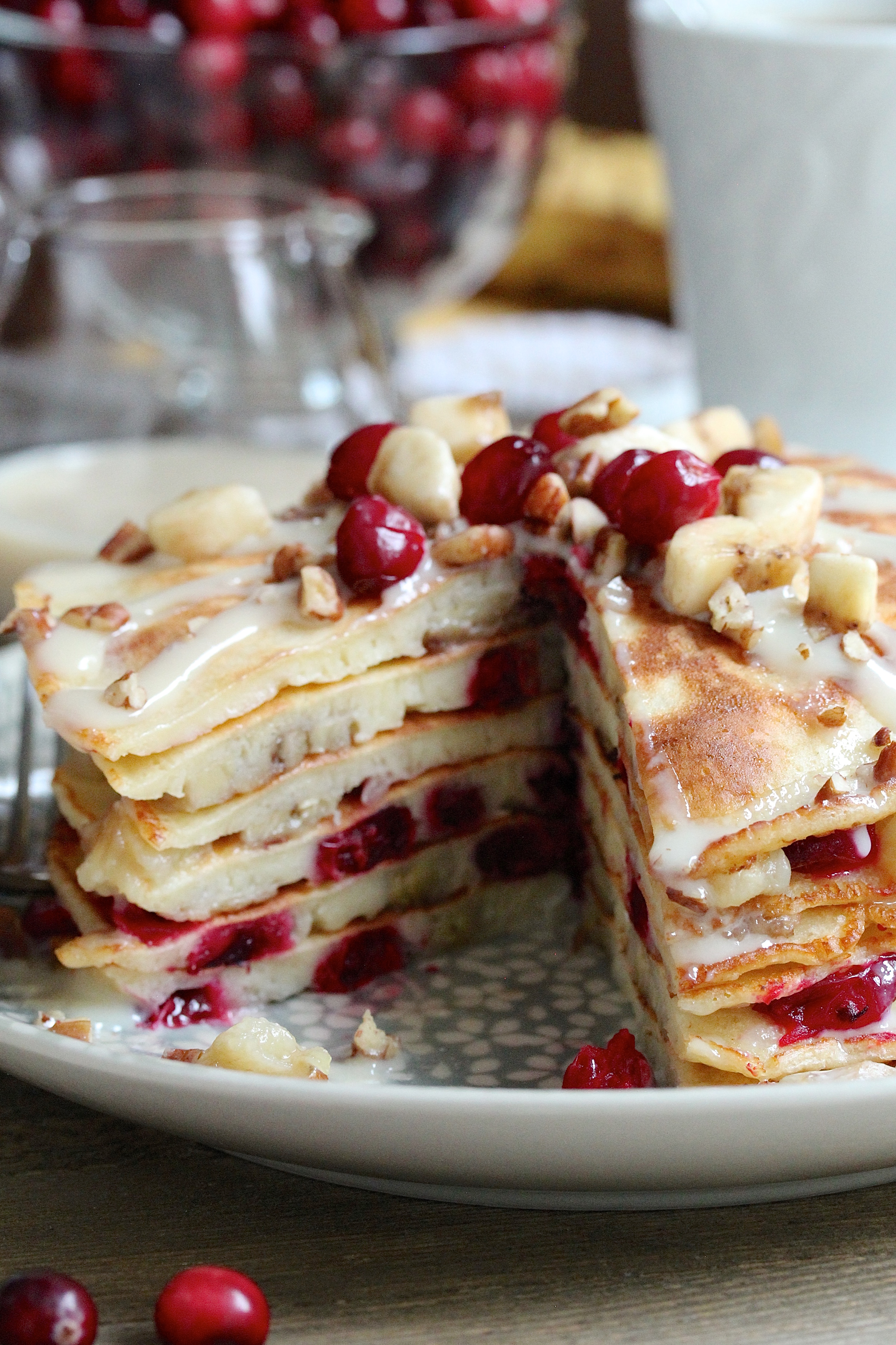 Cranberry Banana Pancakes