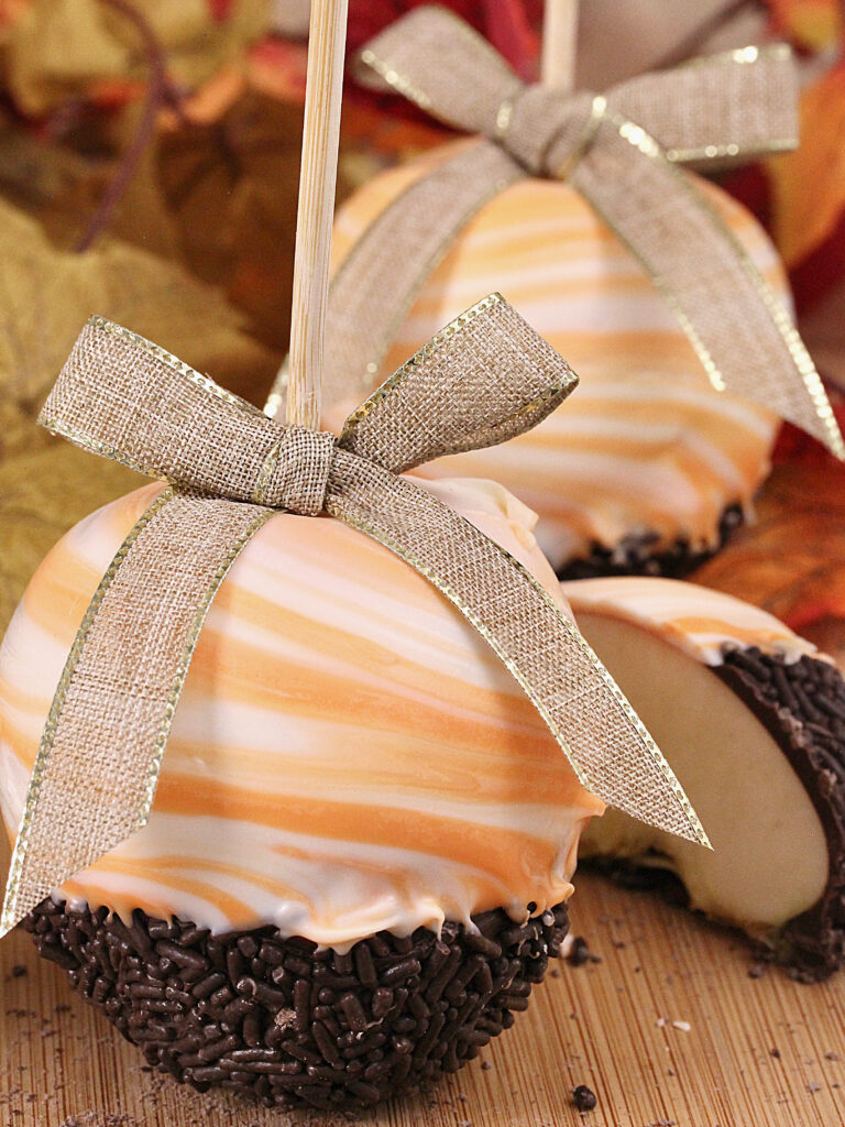 Fall Swirled Candied Apples