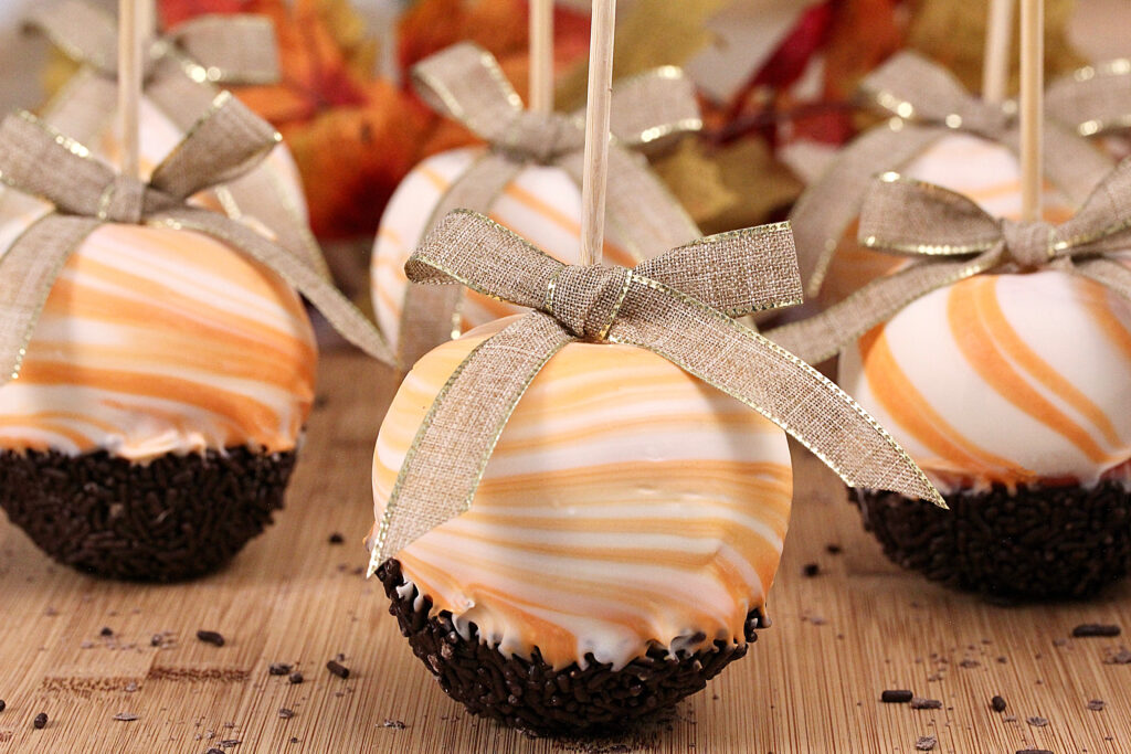 Fall Swirled Candied Apples