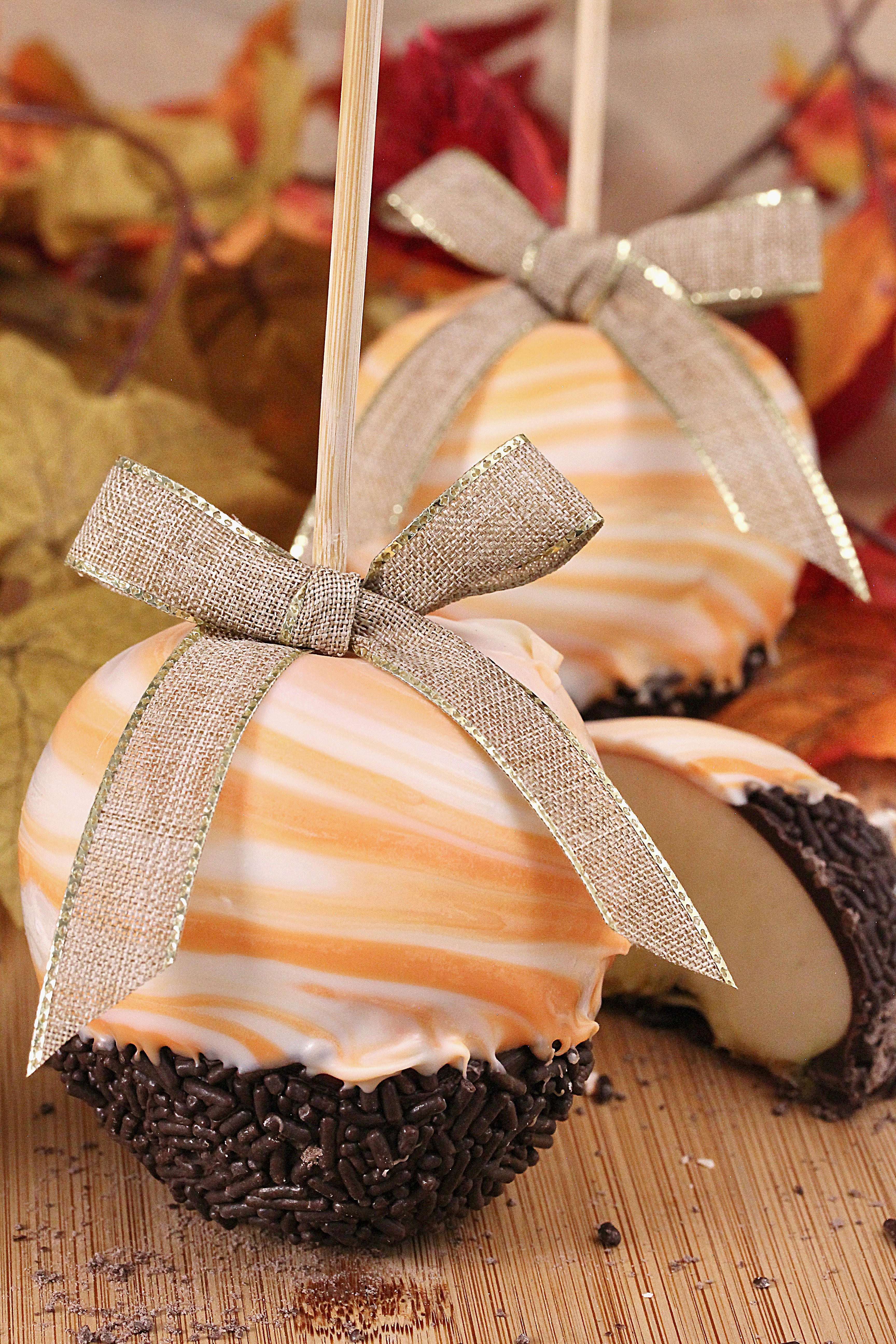 Fall Swirled Candied Apples