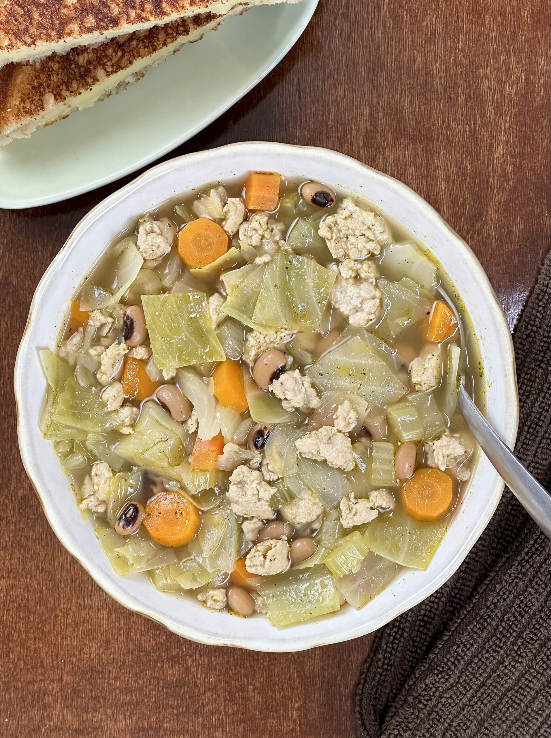 Homey Turkey Cabbage Soup