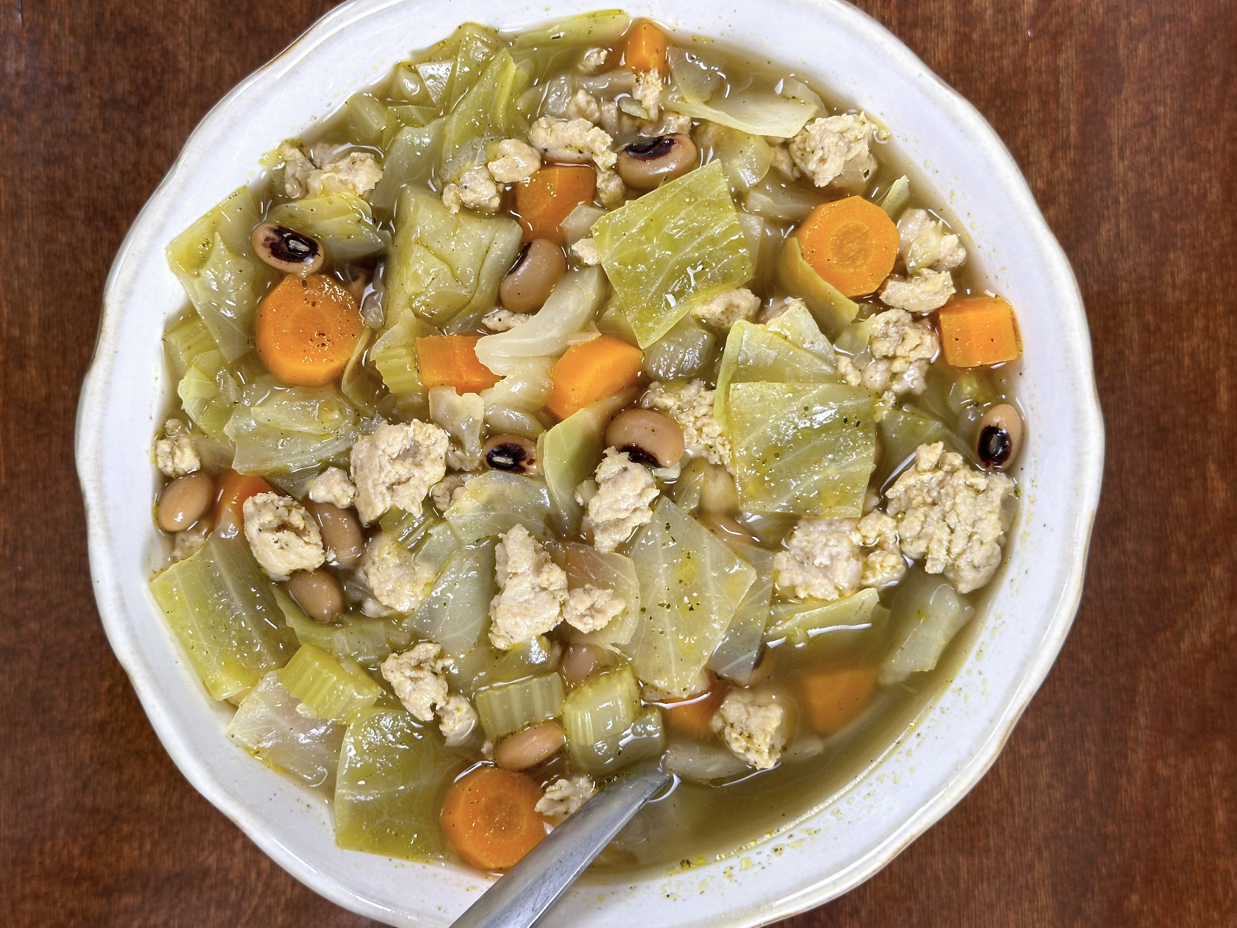 Homey Turkey Cabbage Soup