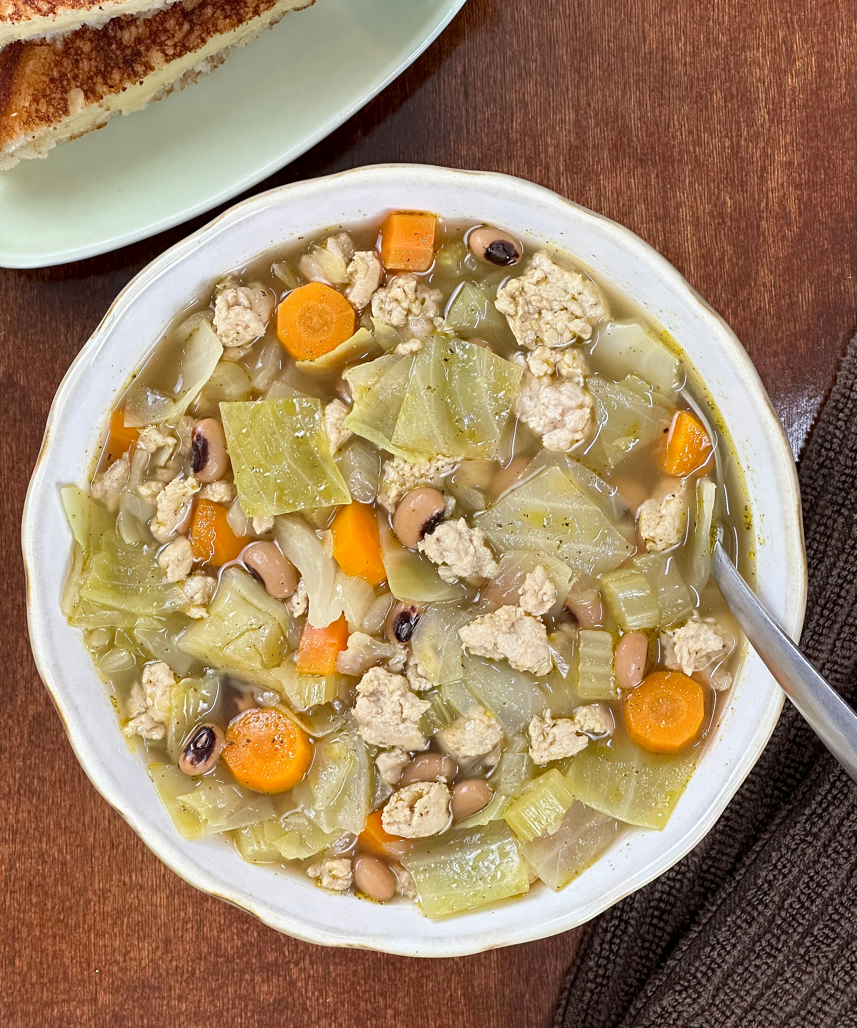 Homey Turkey Cabbage Soup