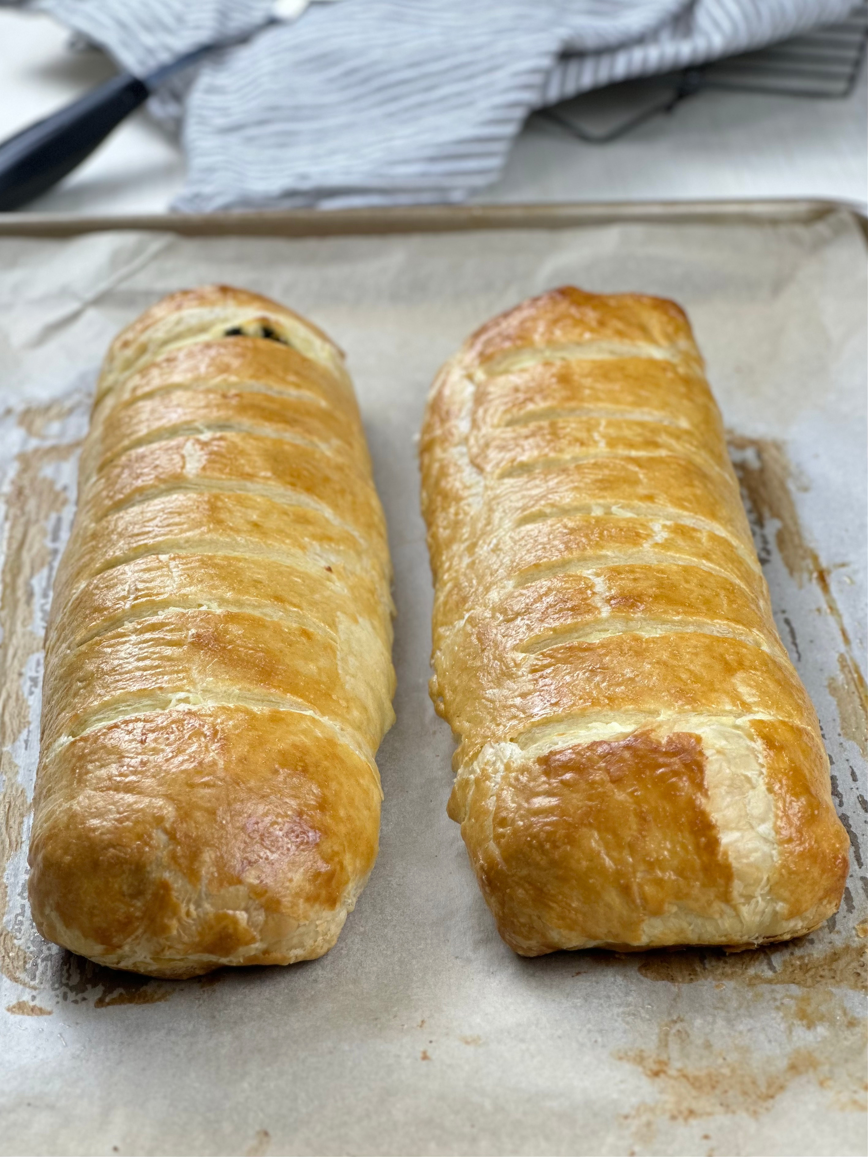 Italian Sausage Spinach Strudel