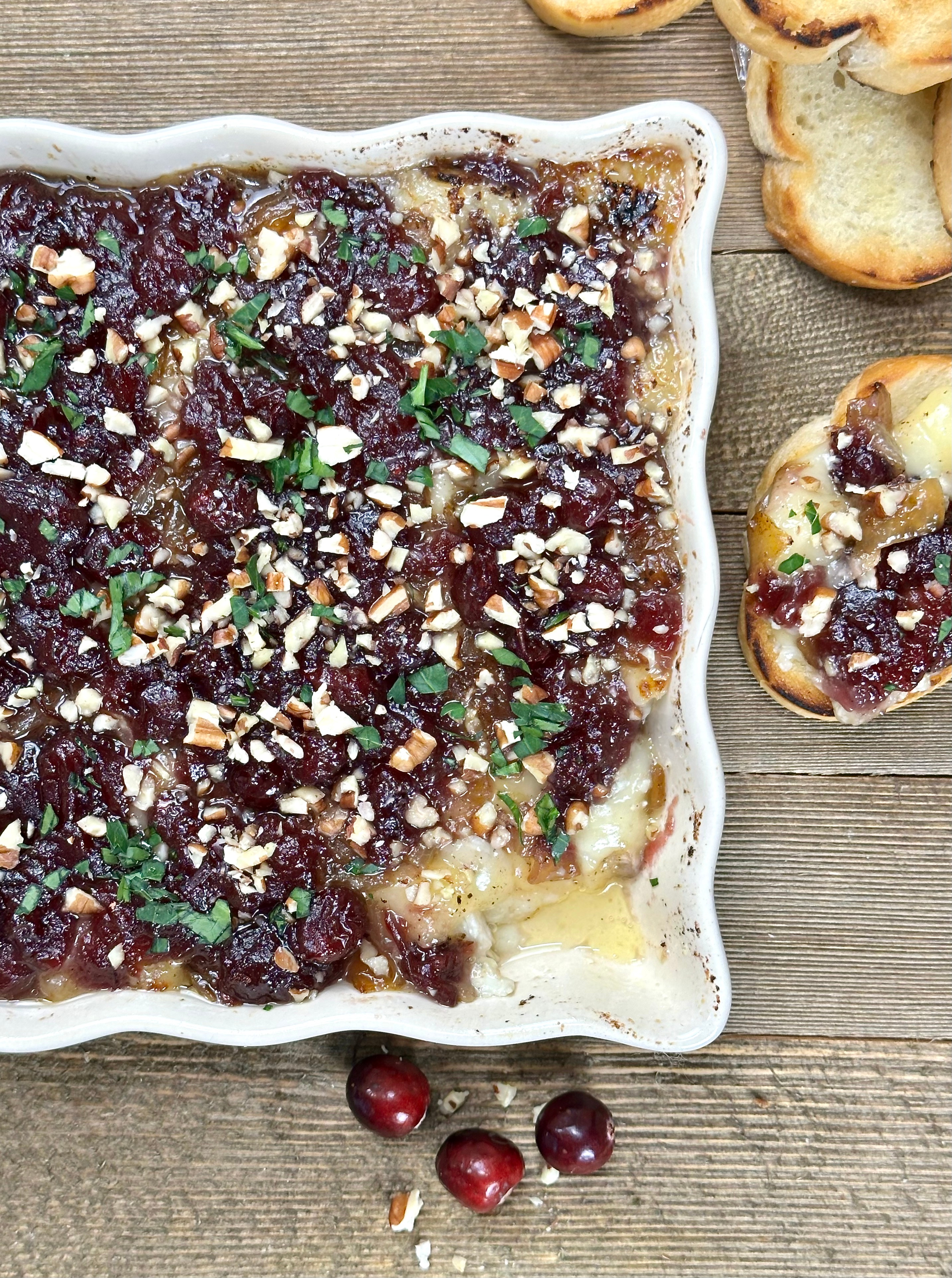 Brie Cranberry and Onion Dip