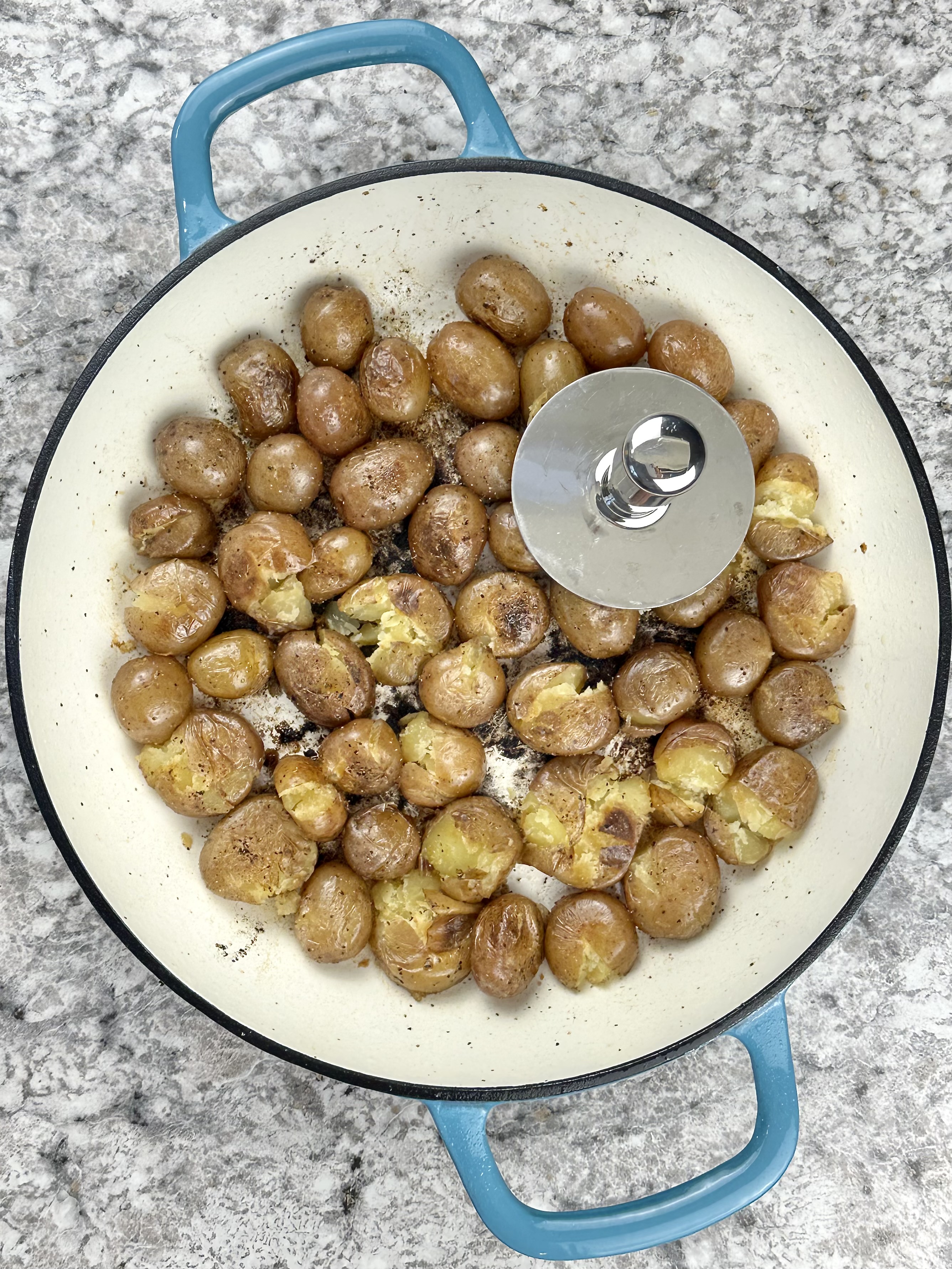 Turmeric Chicken and Cracked Baby Potatoes