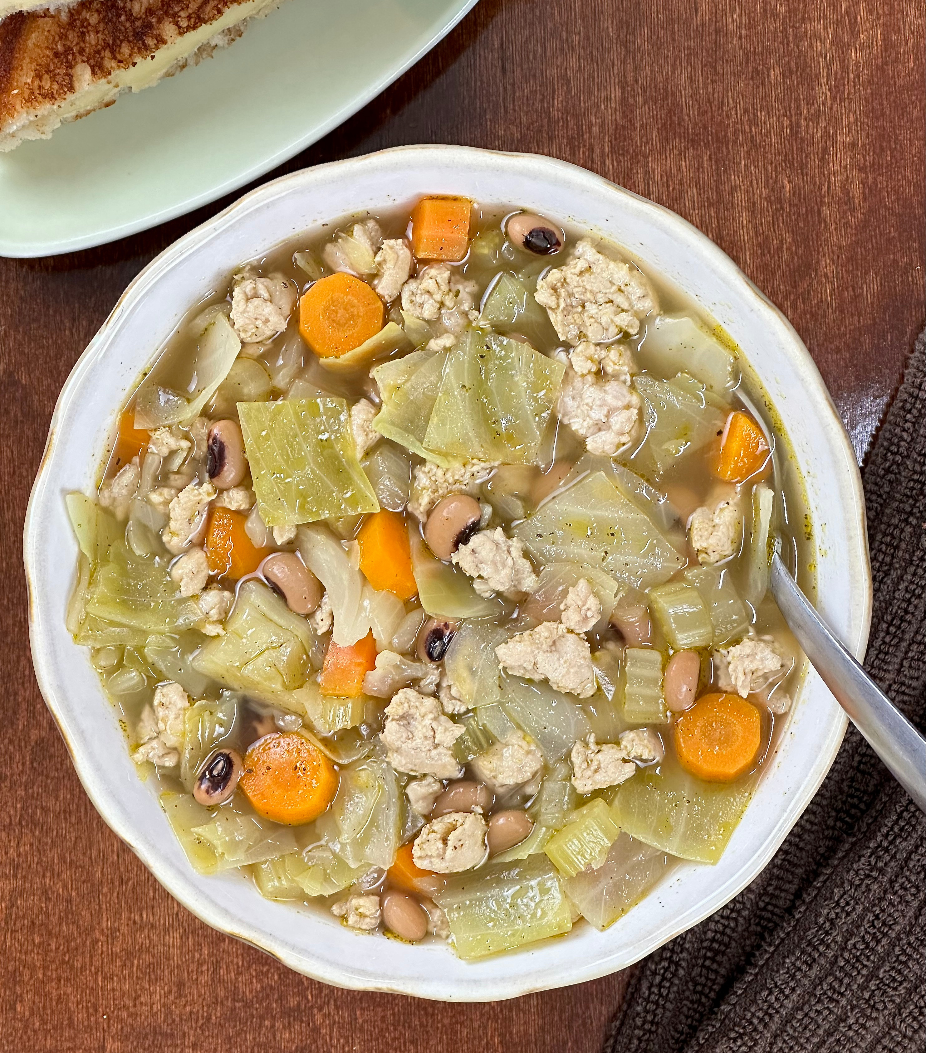 Homey Turkey Cabbage Soup