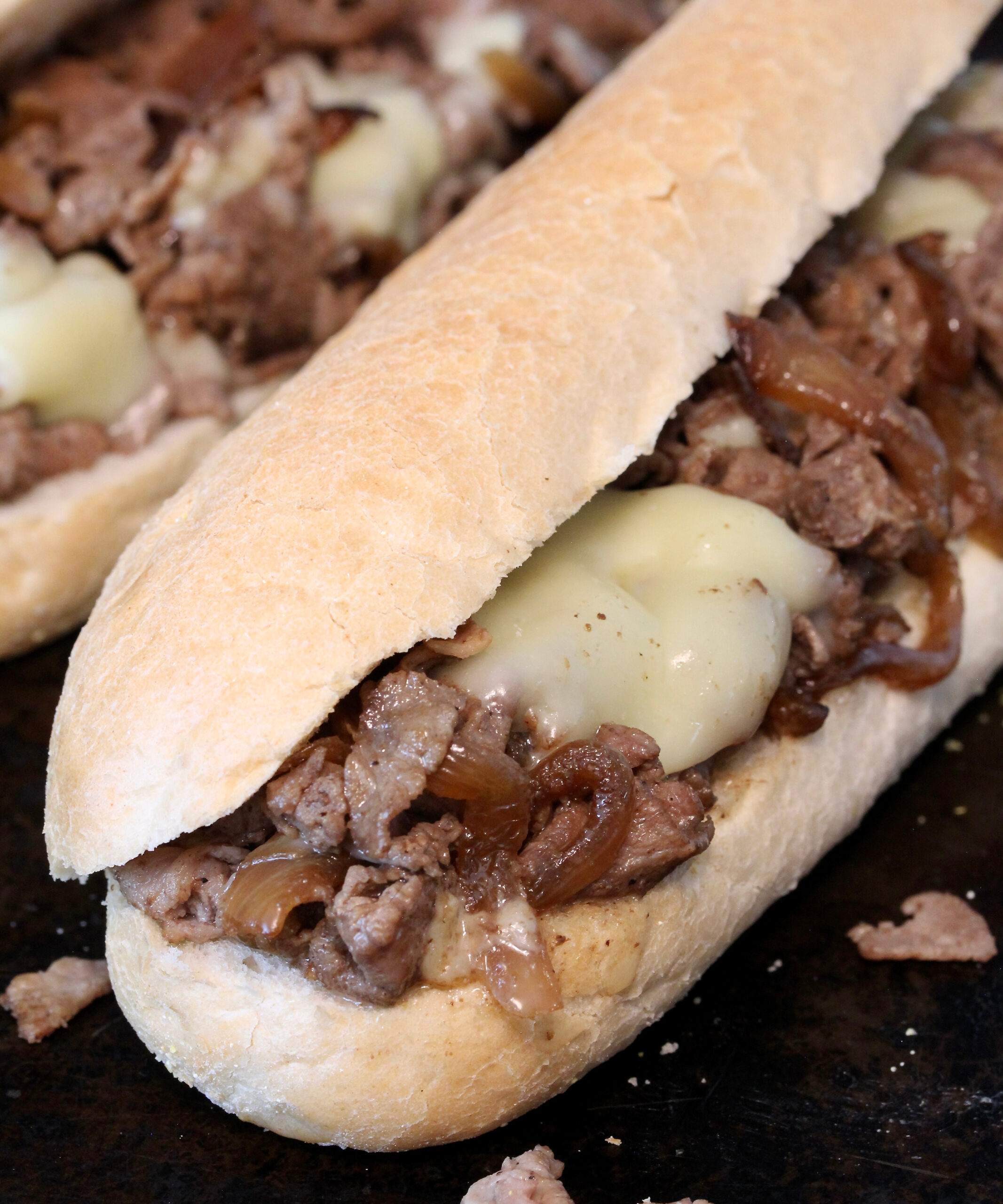 Chopped Shaved Steak and Onion Sandwich