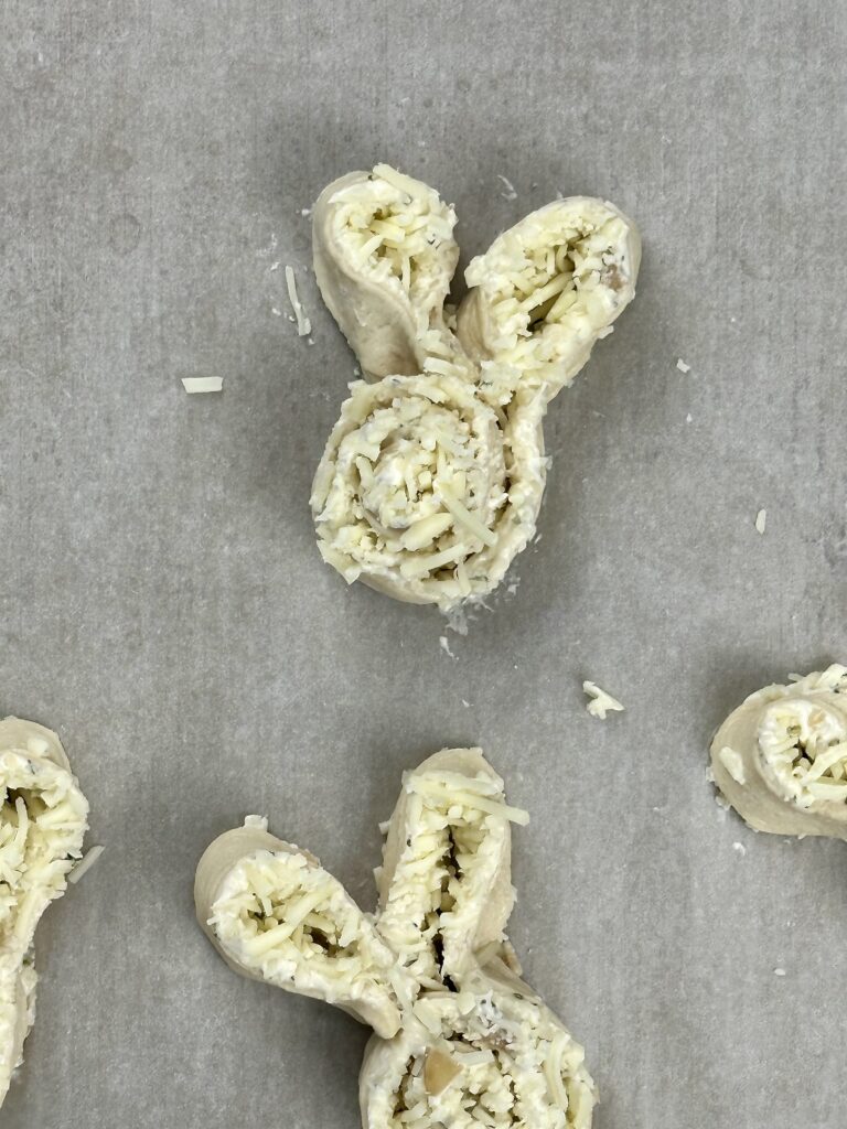 Onion and Cheese Bunny Pinwheels