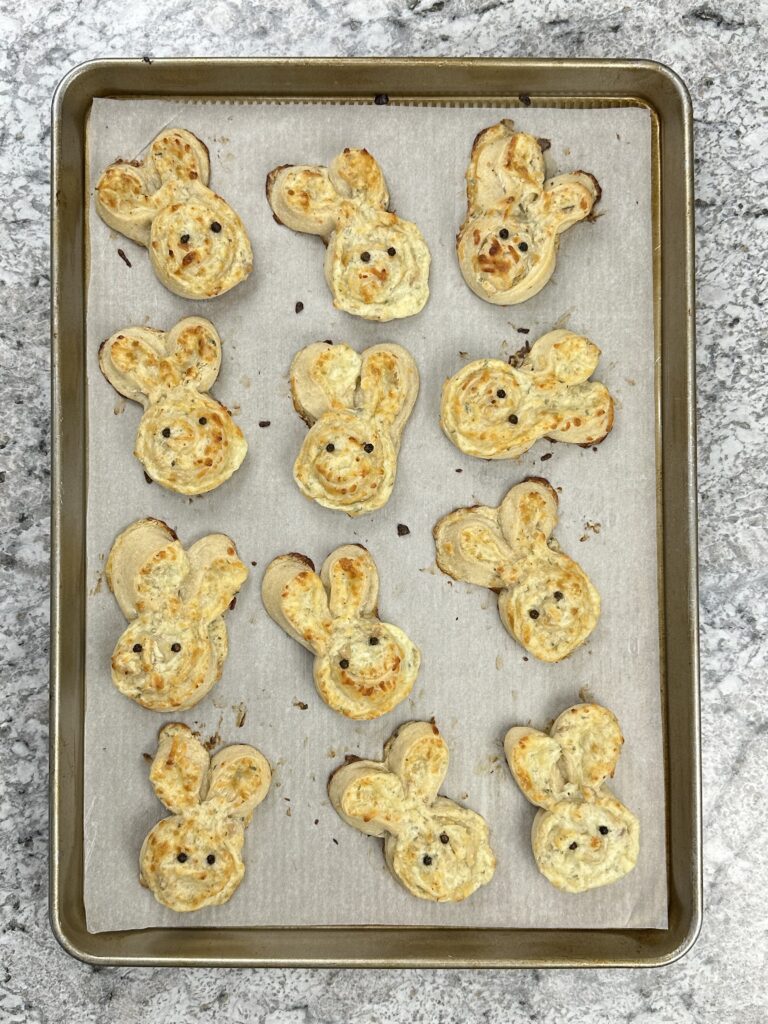 Onion and Cheese Bunny Pinwheels