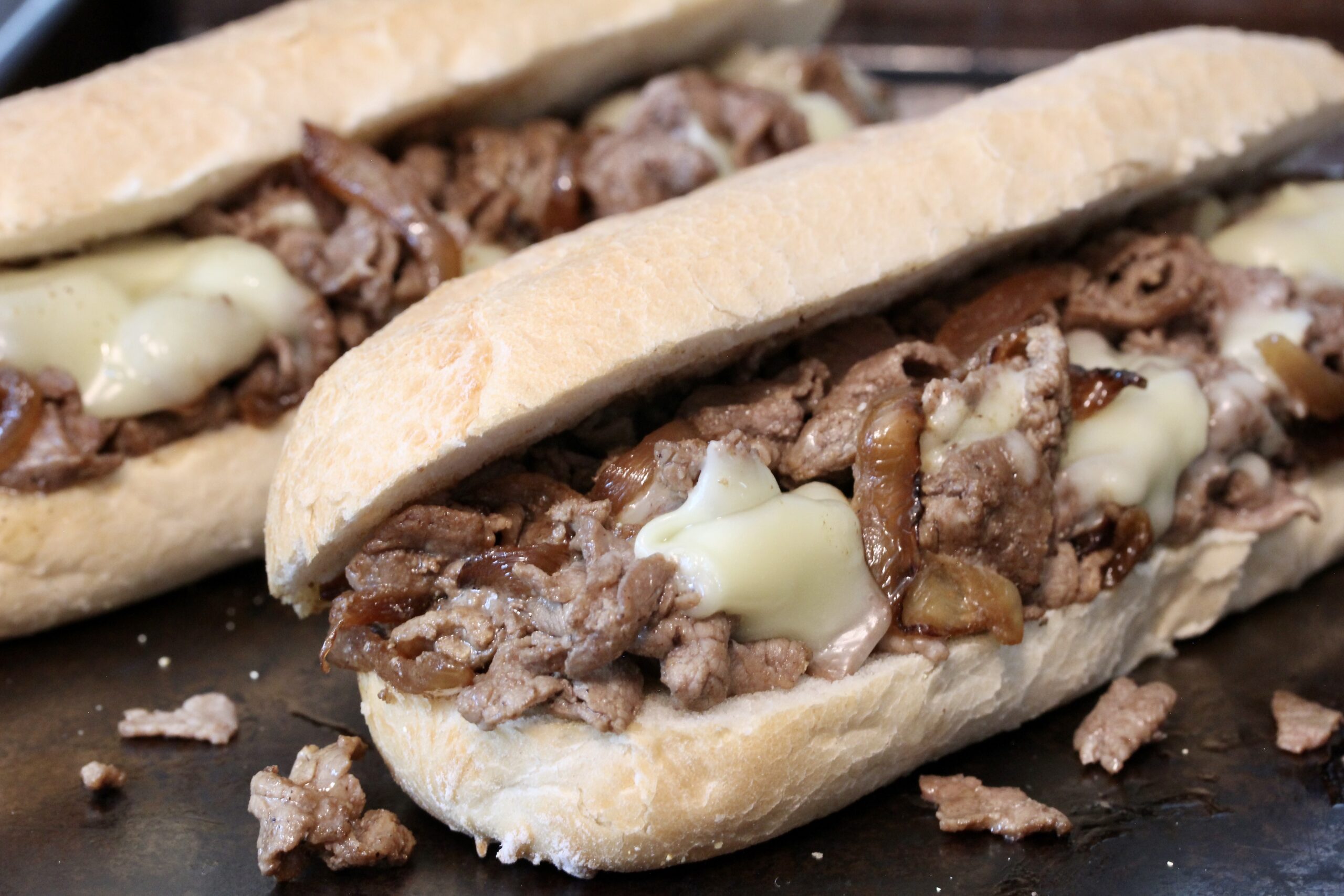 Chopped Shaved Steak and Onion Sandwich