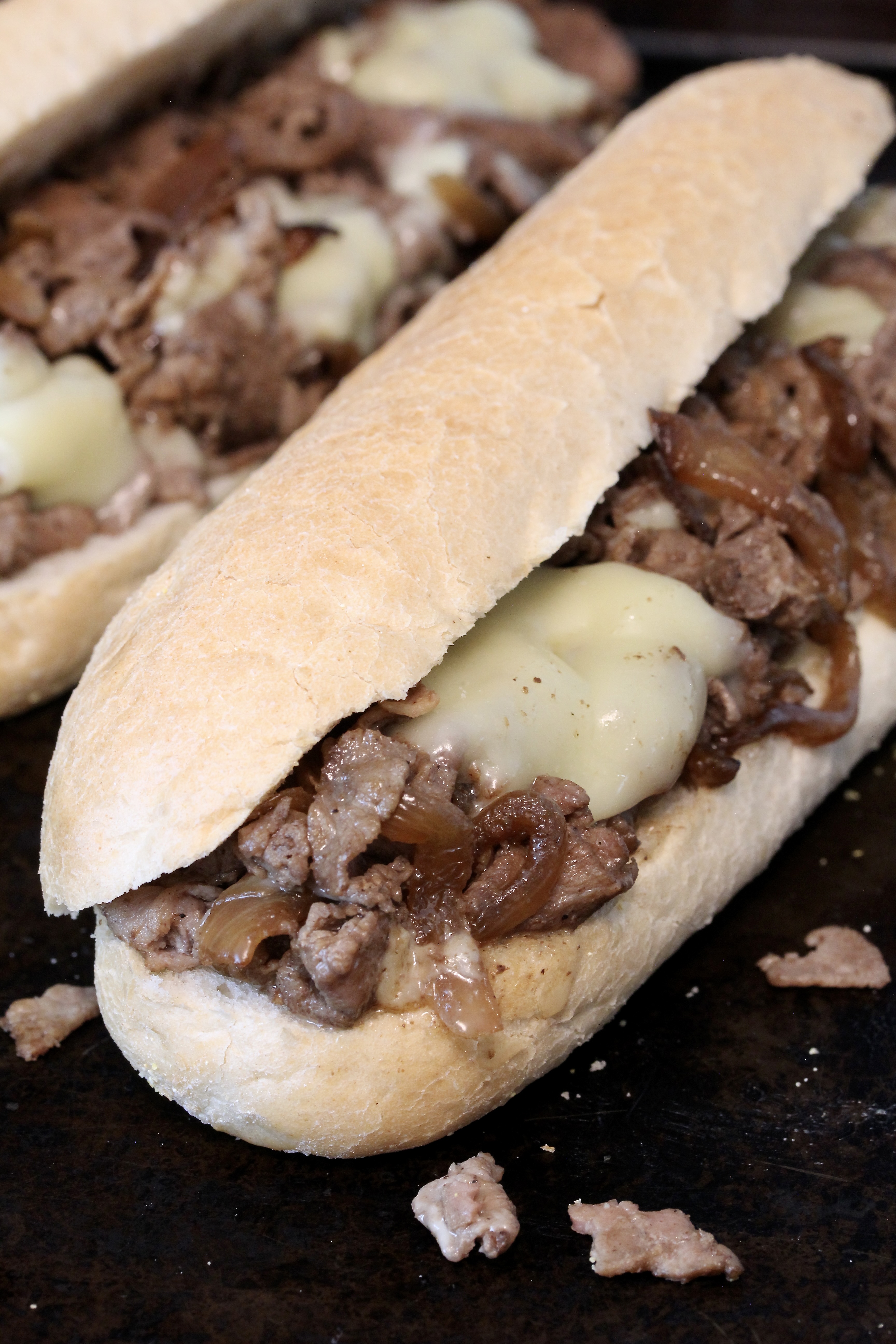 Chopped Shaved Steak and Onion Sandwich