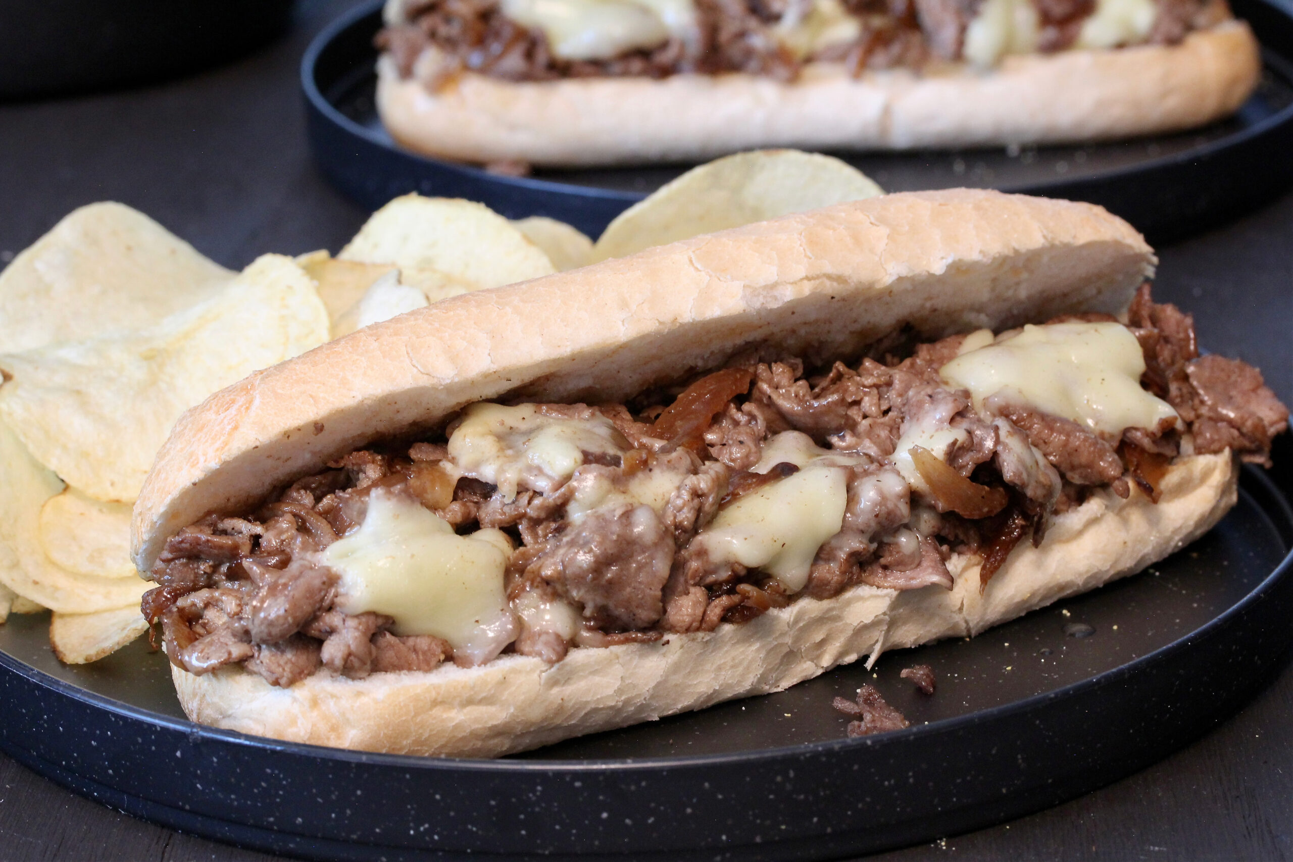 Chopped Shaved Steak and Onion Sandwich