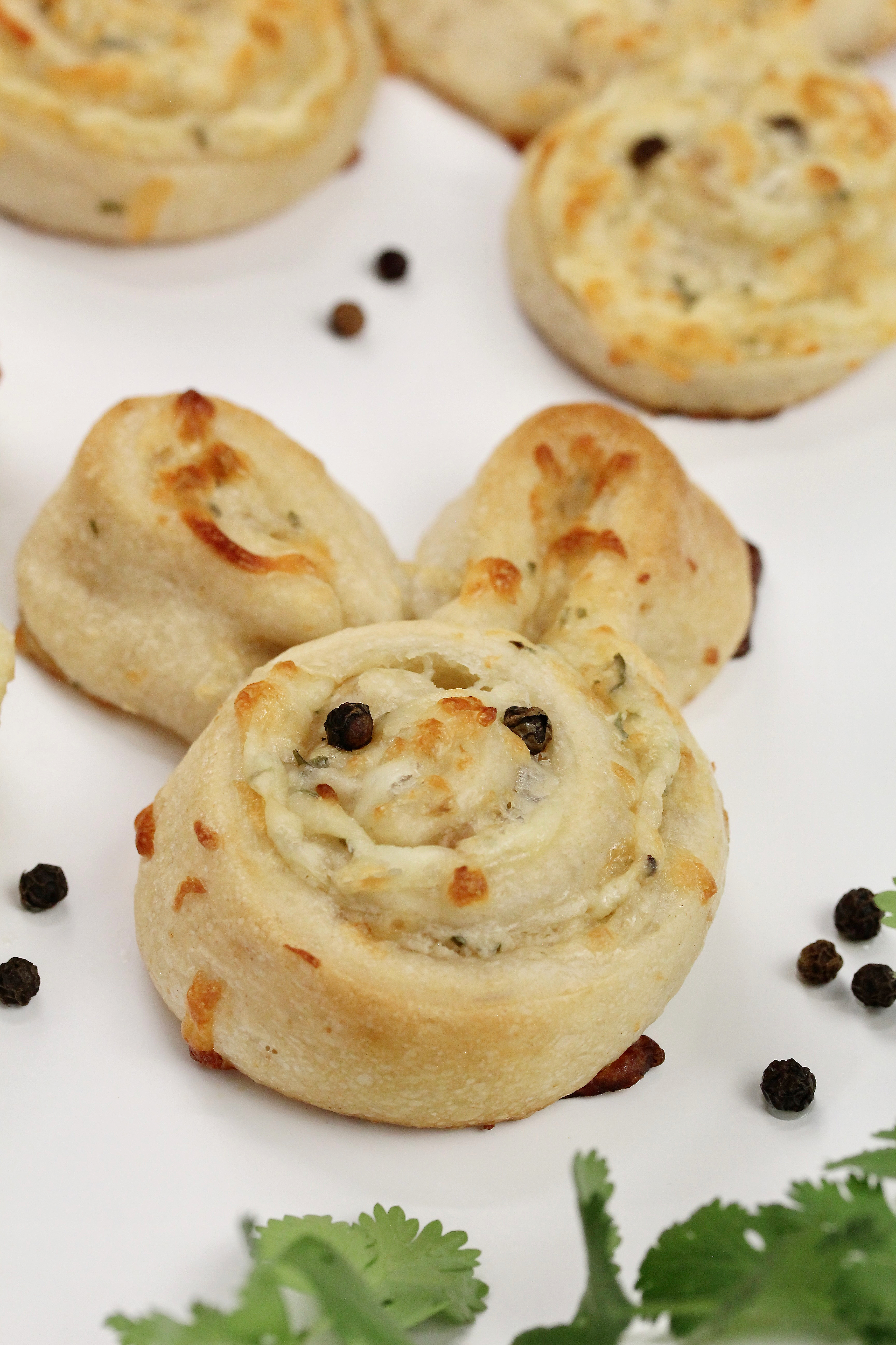 Onion and Cheese Bunny Pinwheels