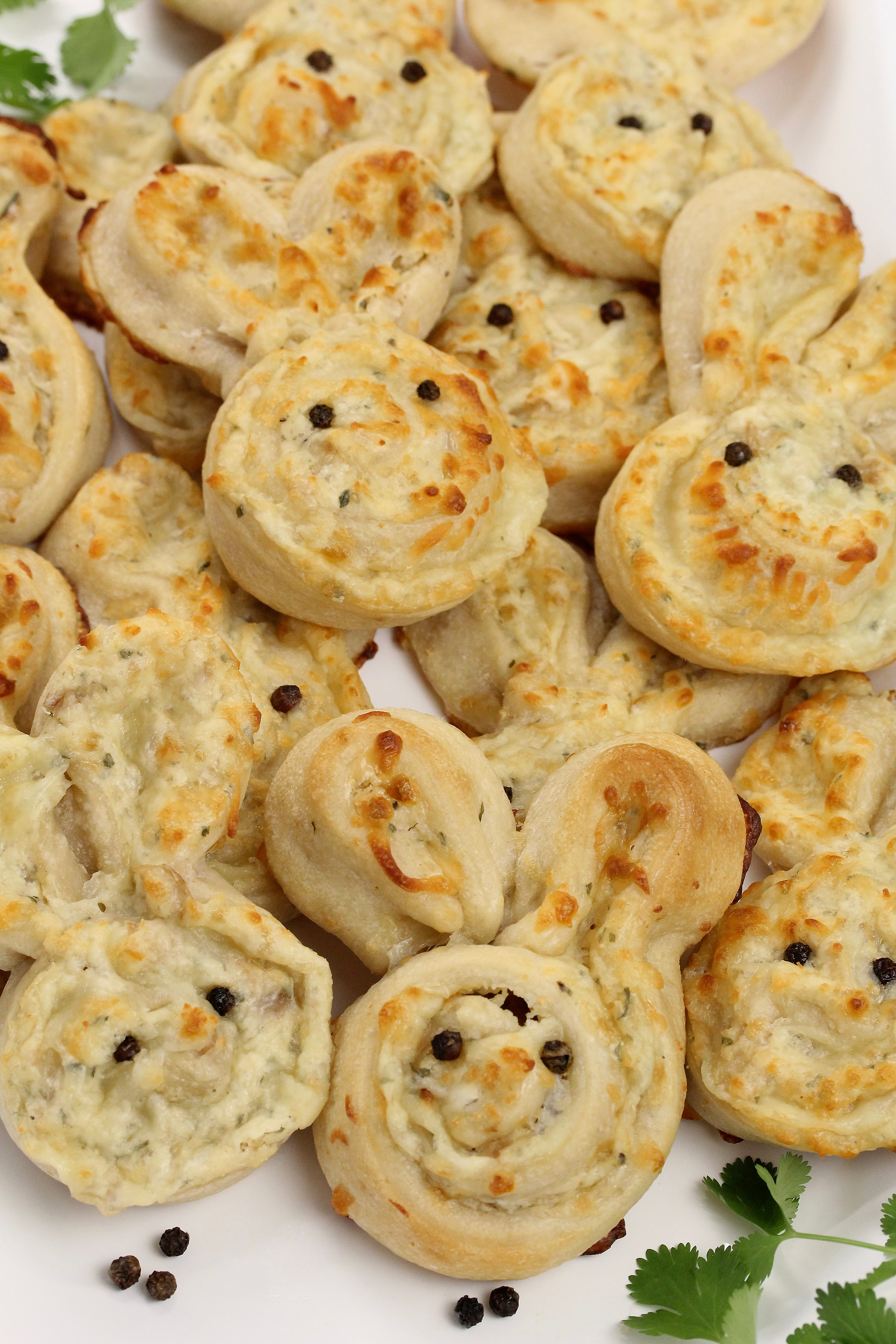 Onion and Cheese Bunny Pinwheels