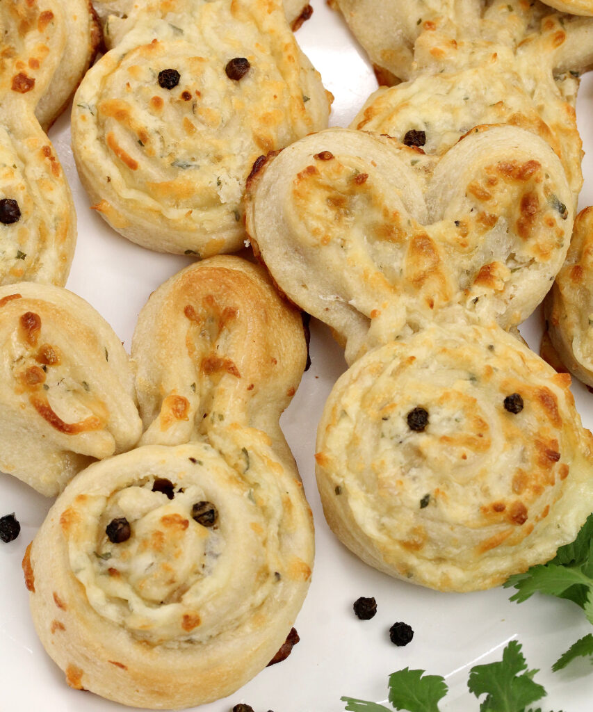 Onion and Cheese Bunny Pinwheels 