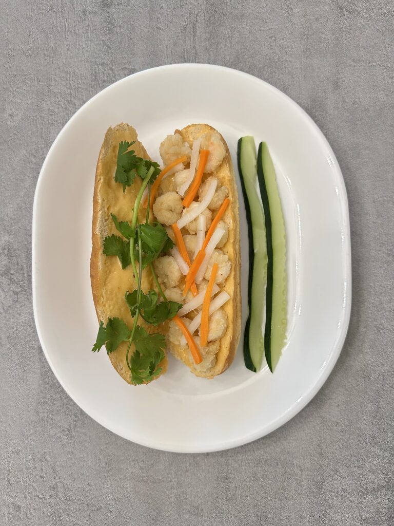 Fried Shrimp Banh Mi (Vietnamese Sandwich)