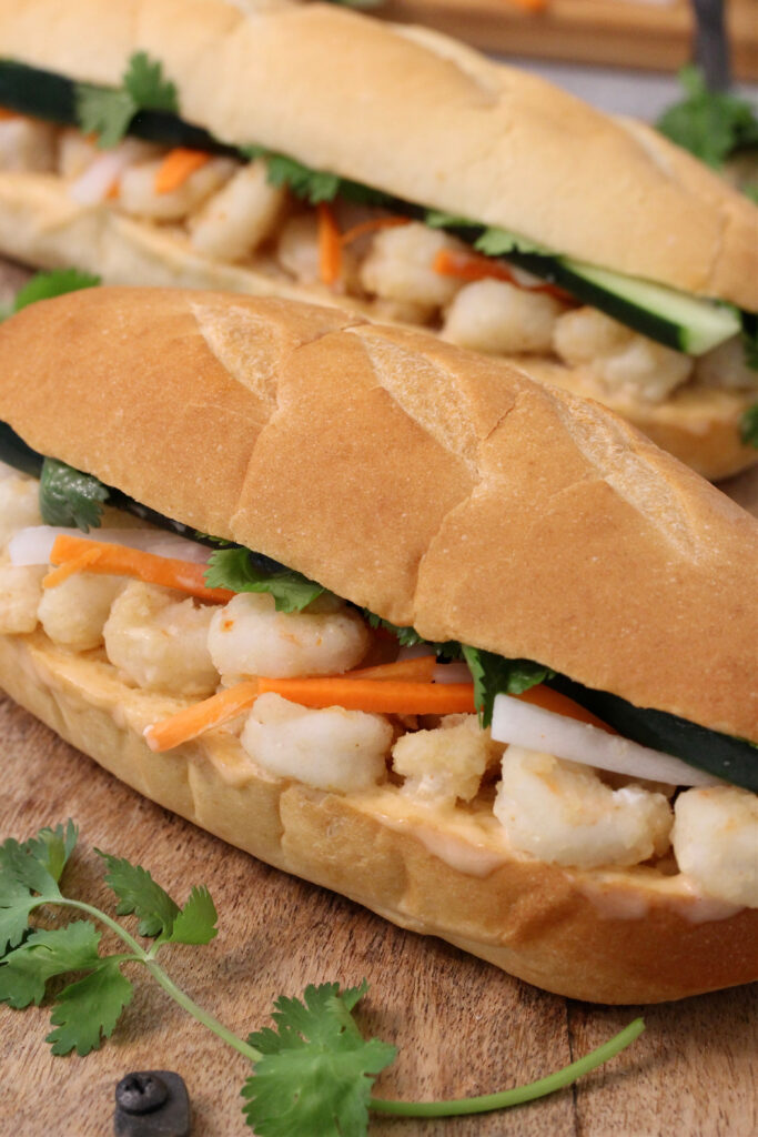 Fried Shrimp Banh Mi (Vietnamese Sandwich)