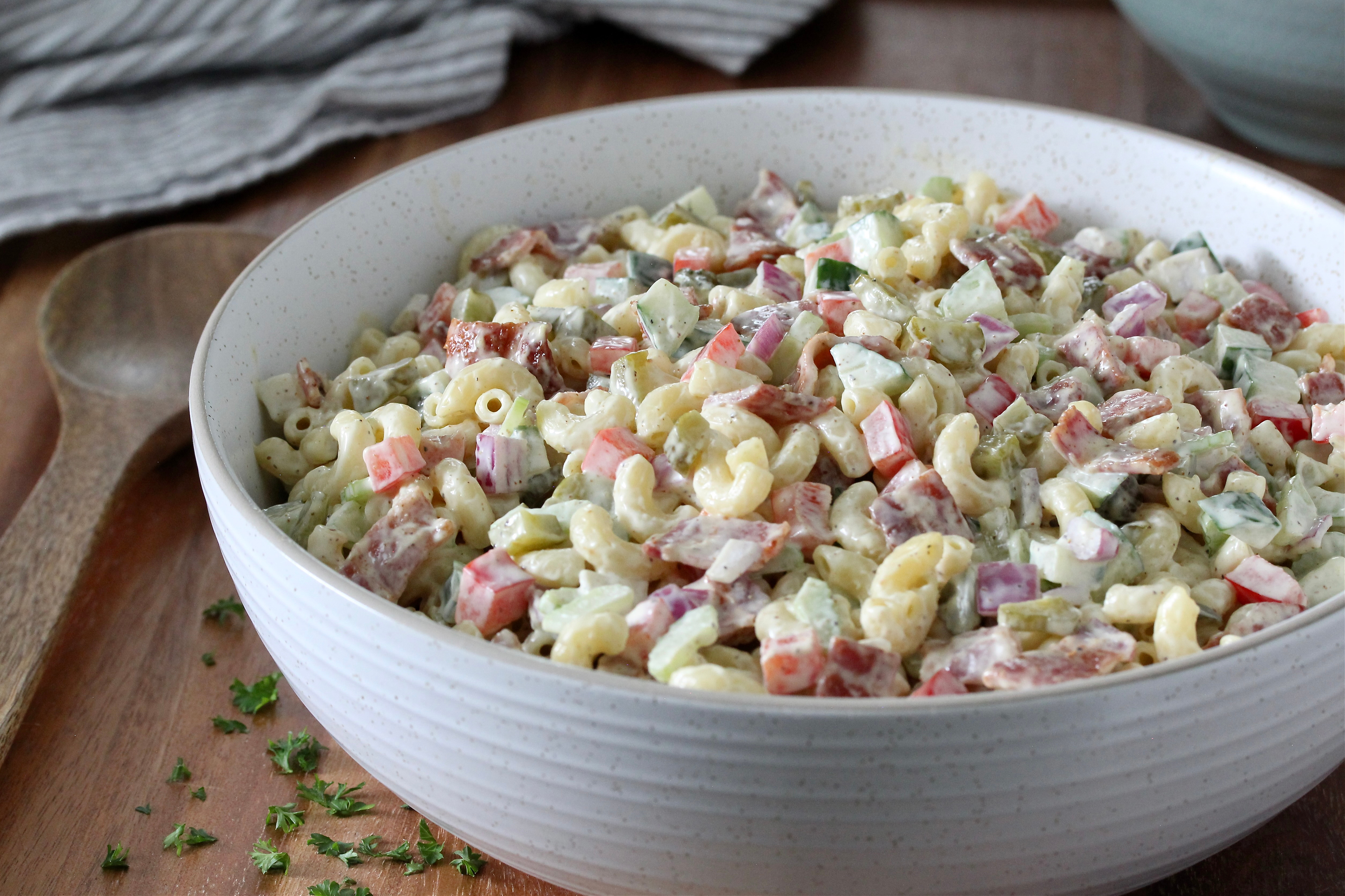 Macaroni Salad with Bacon