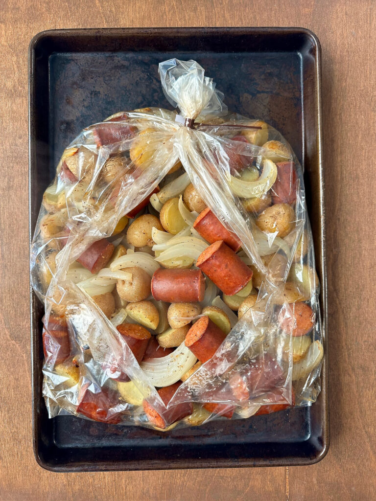Chorizo Potato and Onion Bake