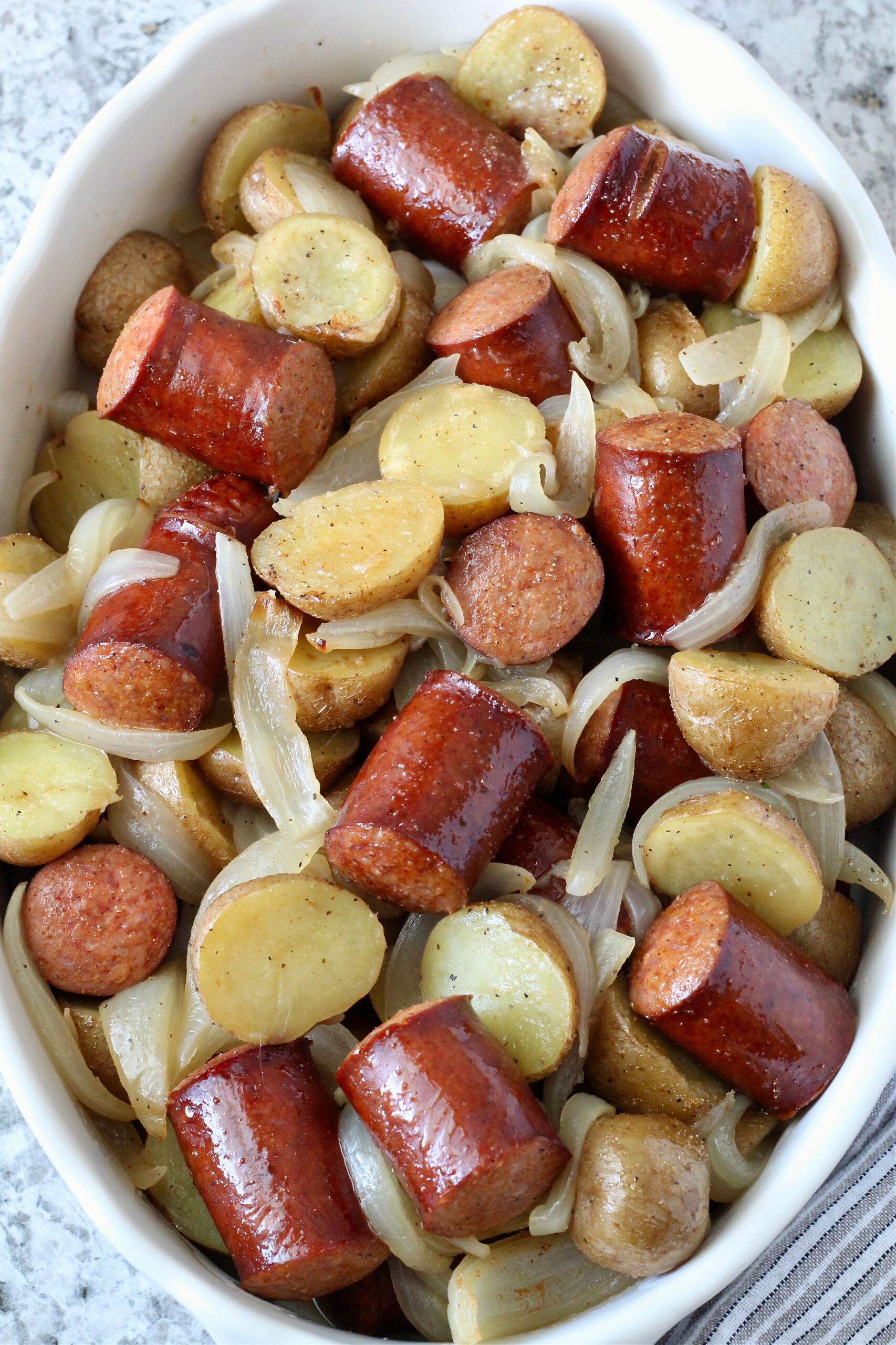 Chorizo Potato and Onion Bake