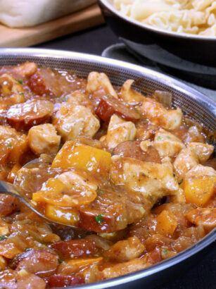 Skillet Chicken Kielbasa