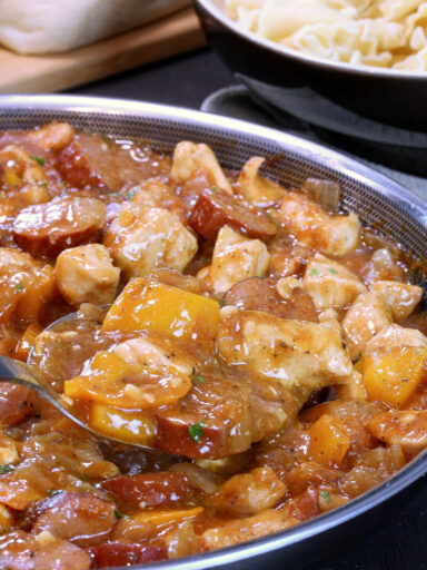 Skillet Chicken Kielbasa