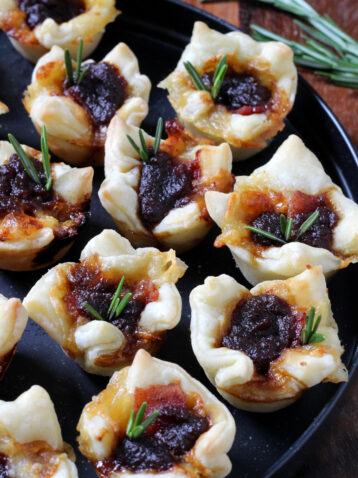 Brie Apple Butter Bacon Bites