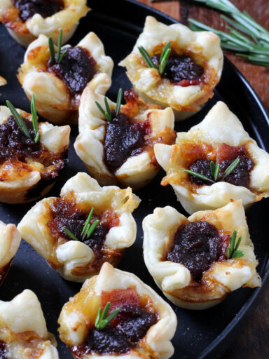 Brie Apple Butter Bacon Bites