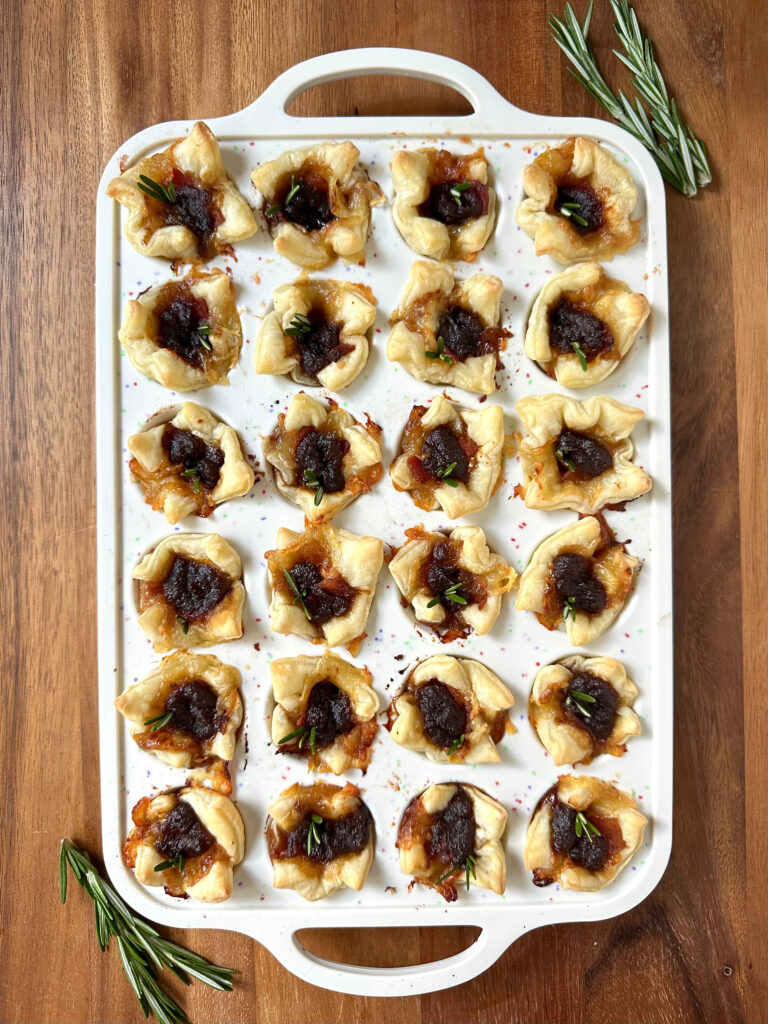 Brie Apple Butter Bacon Bites
