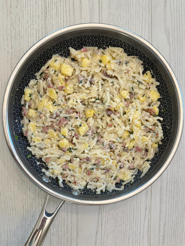 Potato Prosciutto and Apple Pork Loin