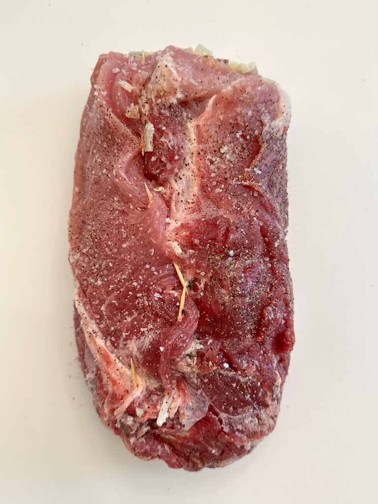 Potato Prosciutto and Apple Pork Loin