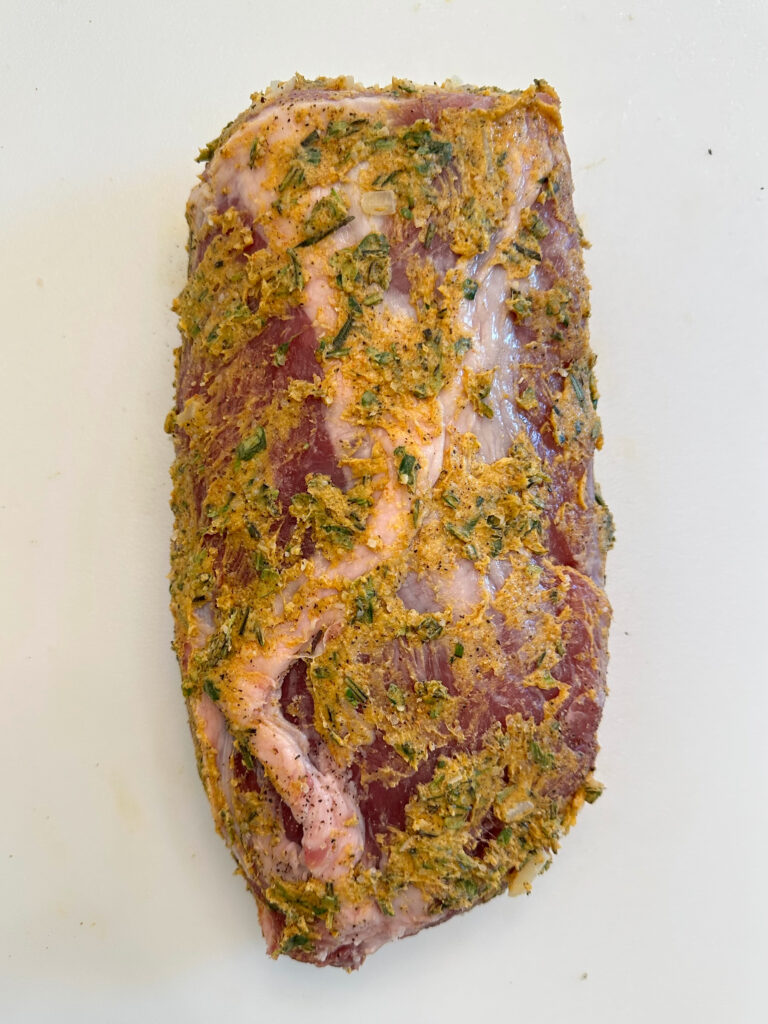 Potato Prosciutto and Apple Pork Loin