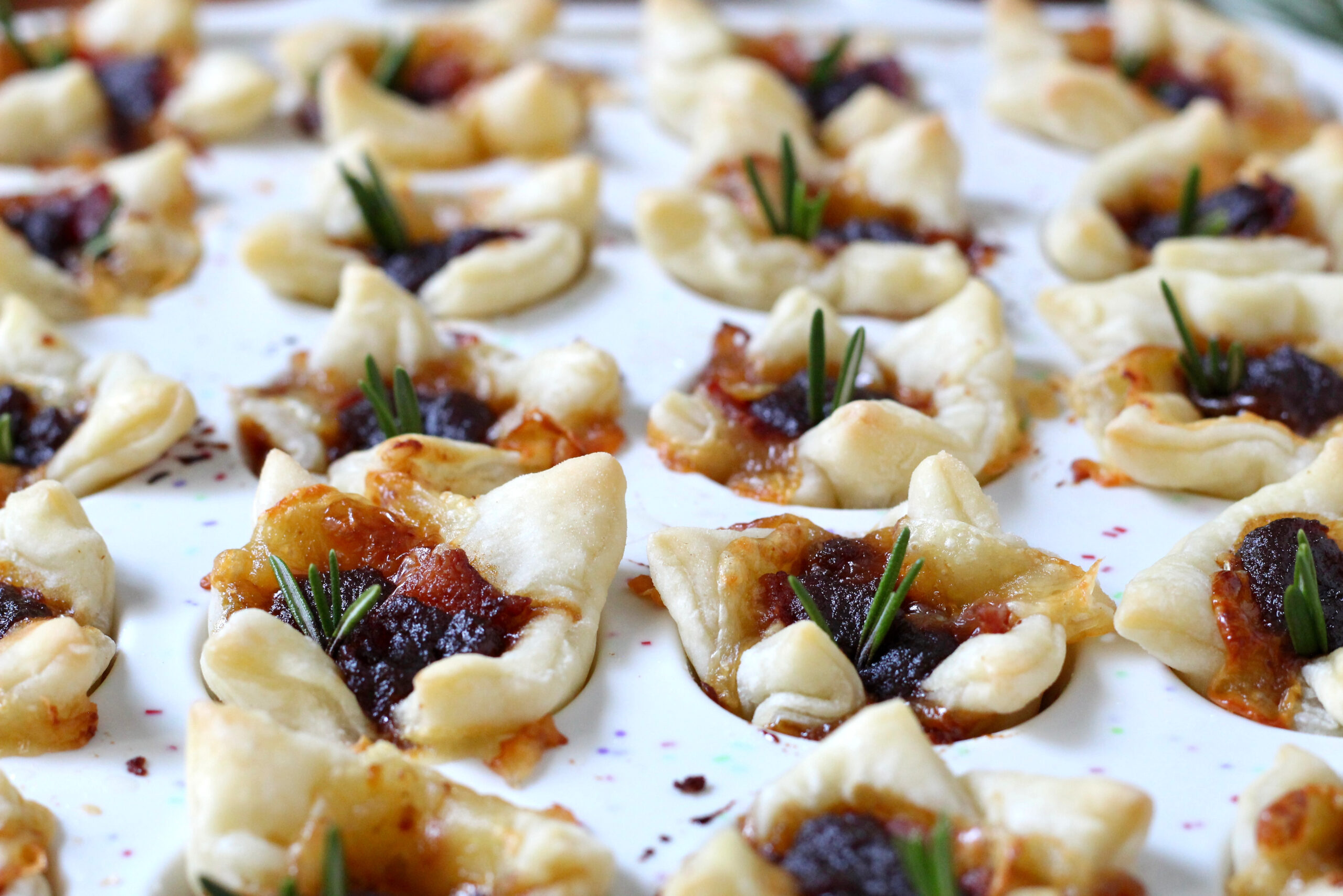 Brie Apple Butter Bacon Bites